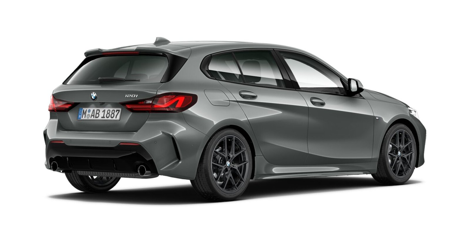 BMW BMW 1er in Grau von hinten BMW BMW 1er in Grau von hinten