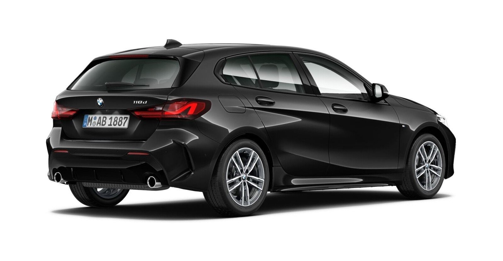 BMW BMW 1er in Schwarz von hinten BMW BMW 1er in Schwarz von hinten