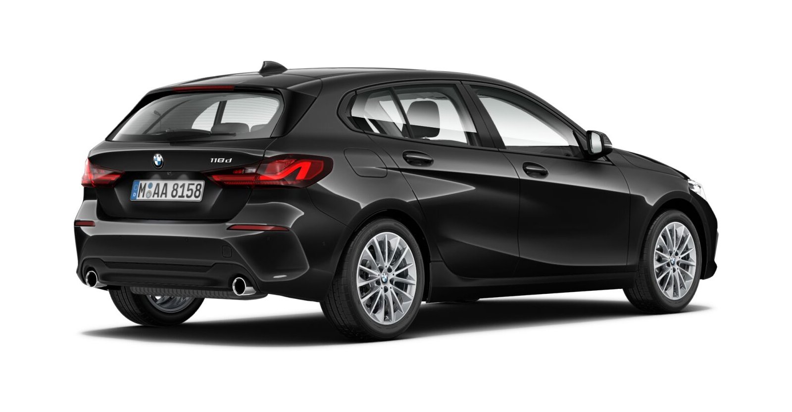 BMW BMW 1er in Schwarz von hinten BMW BMW 1er in Schwarz von hinten