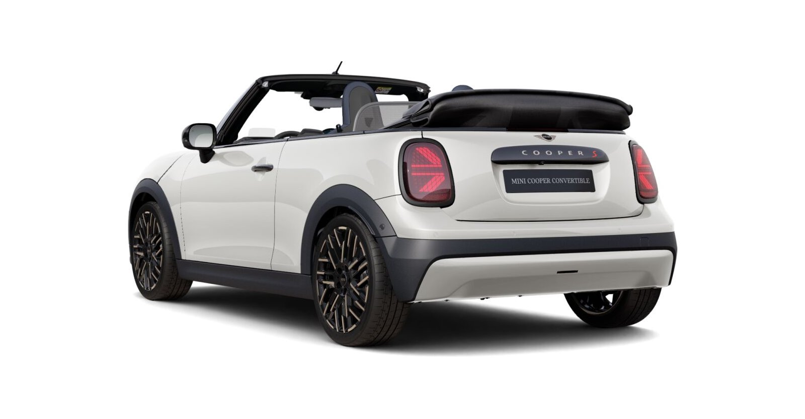 MINI MINI Cabrio in Weiß von hinten