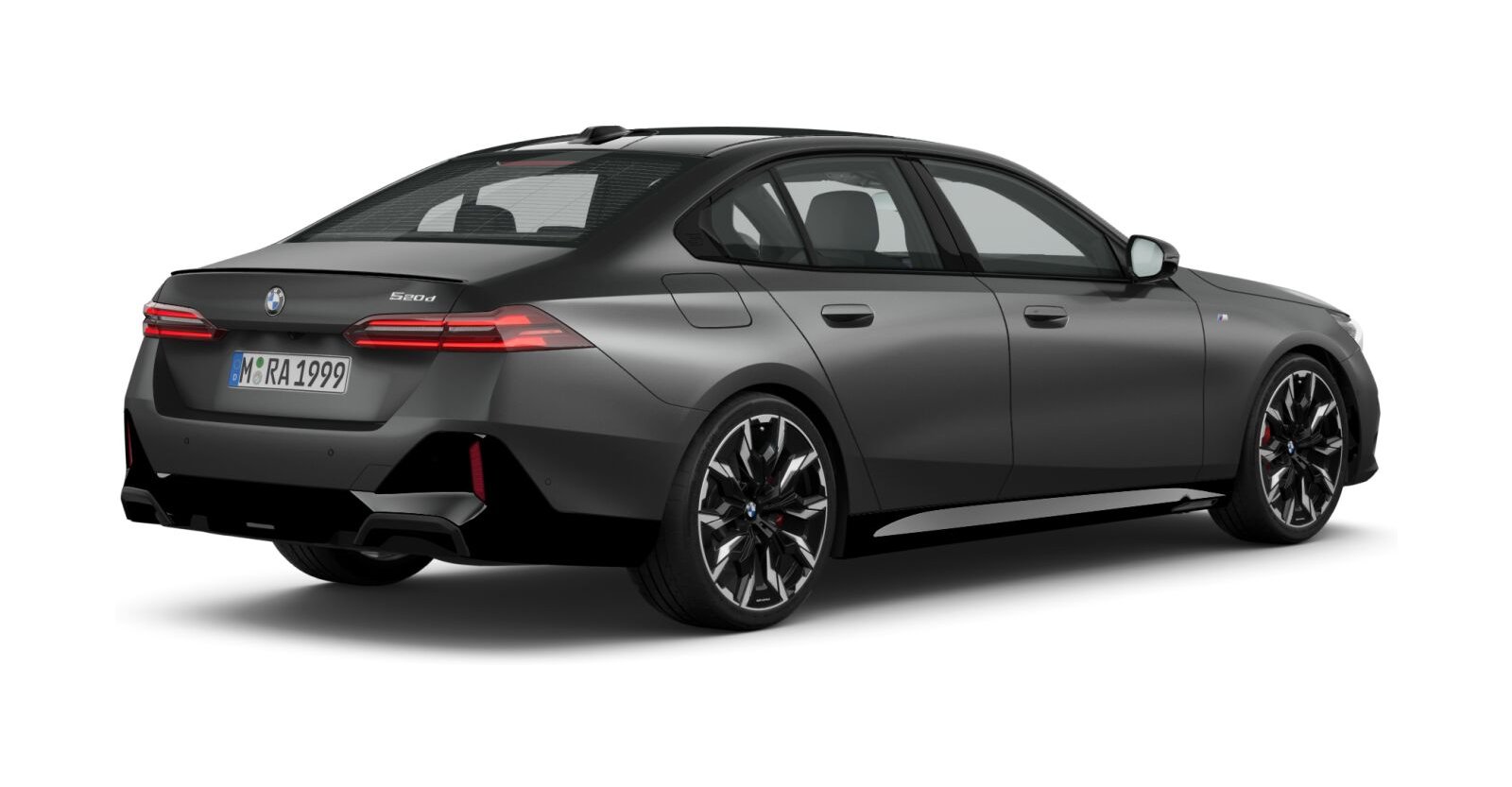 BMW BMW 5er in Grau von hinten