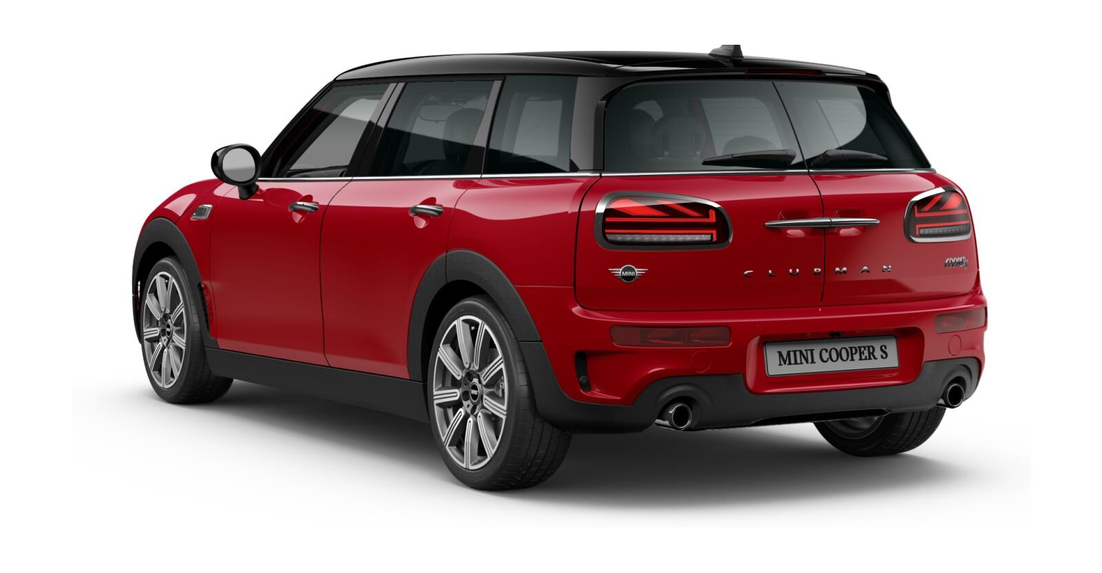 MINI MINI Clubman in Rot von hinten MINI MINI Clubman in Rot von hinten