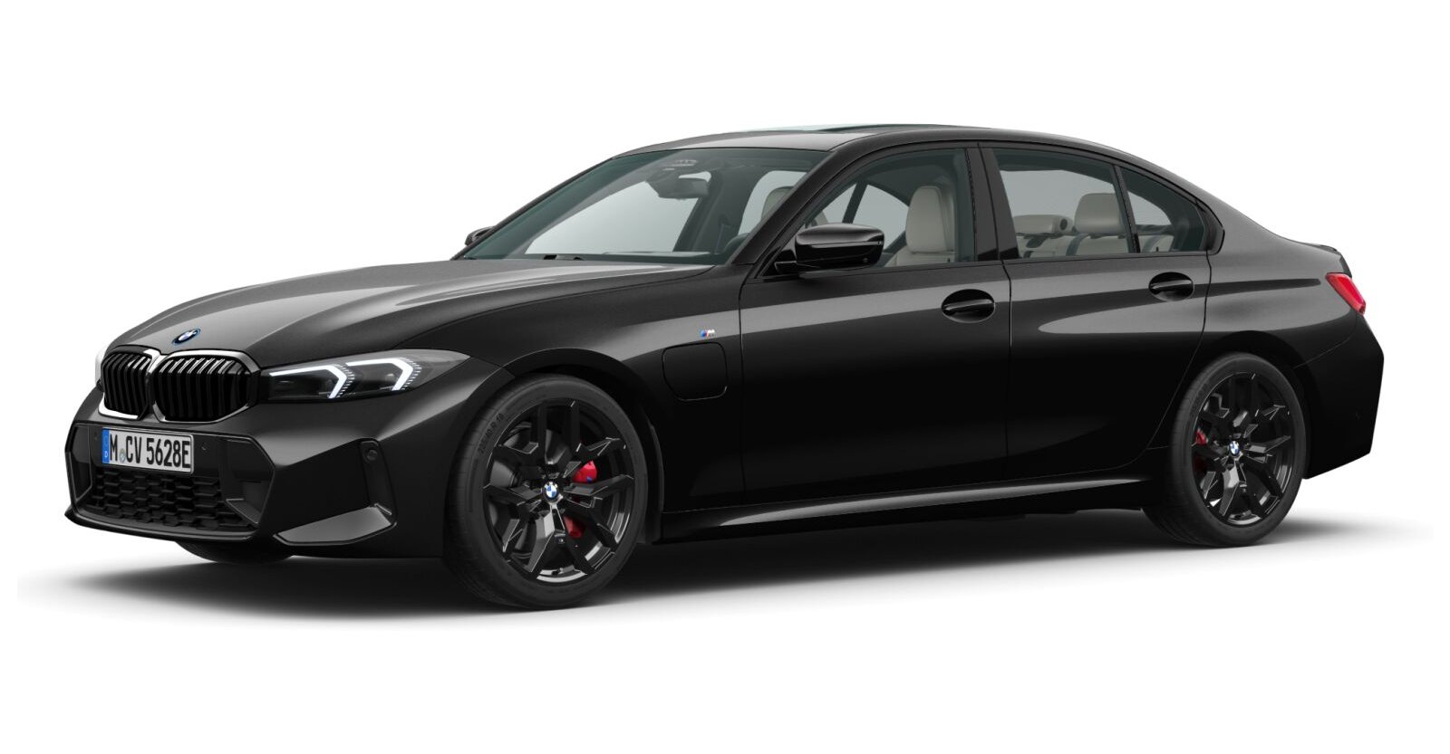 BMW BMW 3er in Schwarz von vorne BMW BMW 3er in Schwarz von vorne