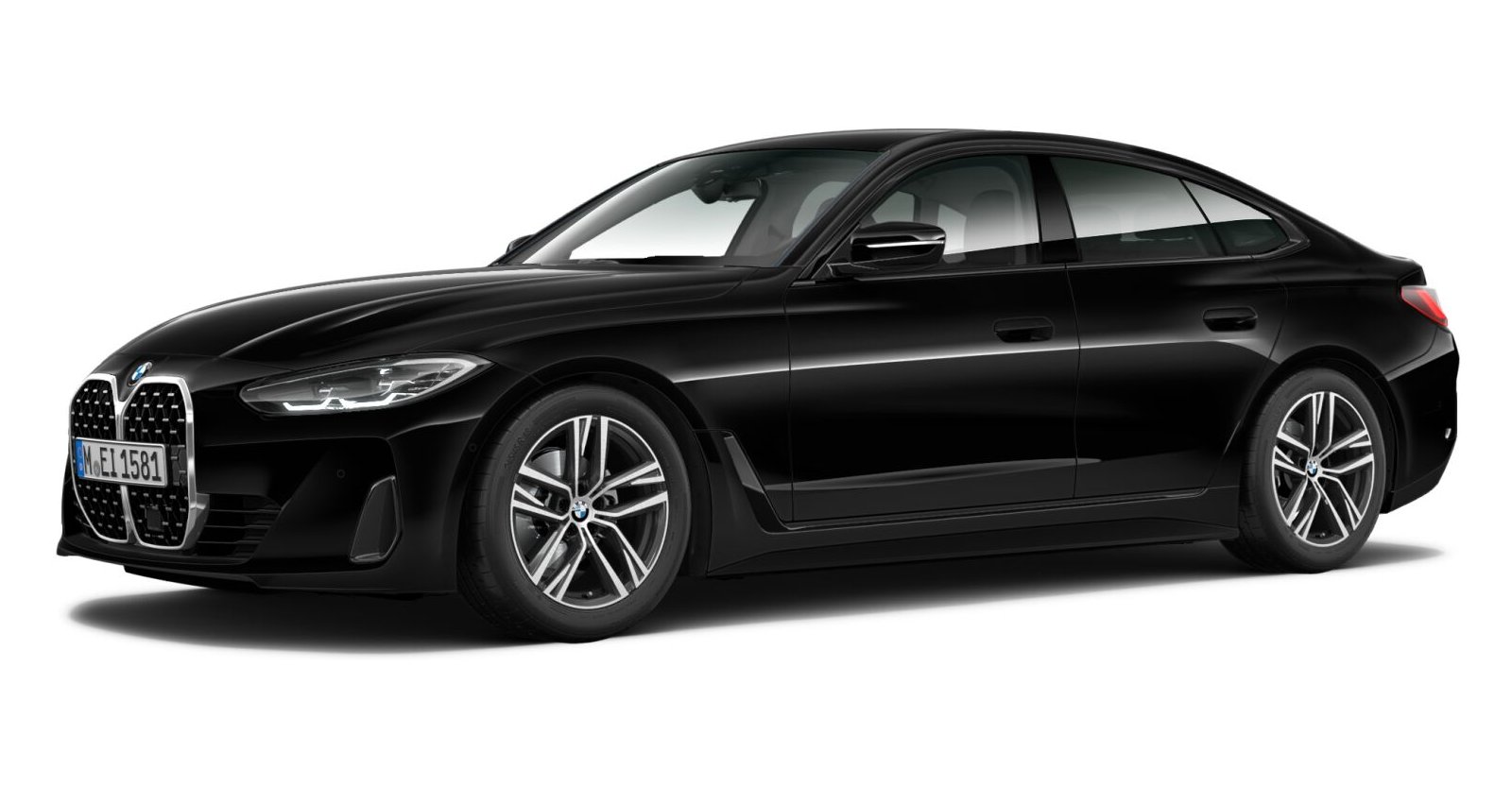 BMW 420d Gran Coupé in Schwarz von vorne BMW 420d Gran Coupé in Schwarz von vorne