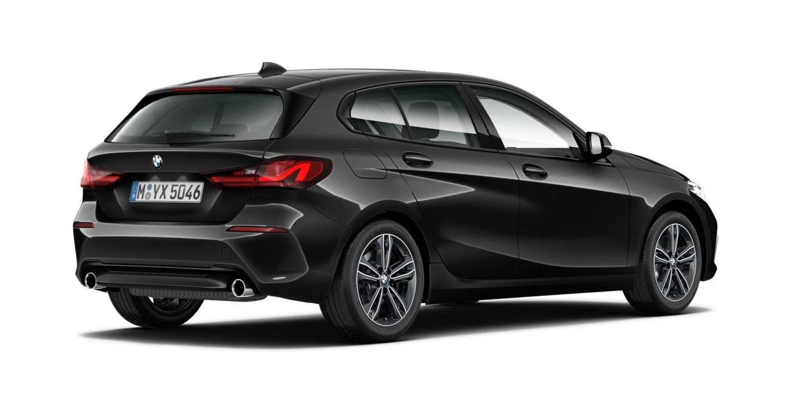 BMW BMW 1er in Schwarz von hinten BMW BMW 1er in Schwarz von hinten
