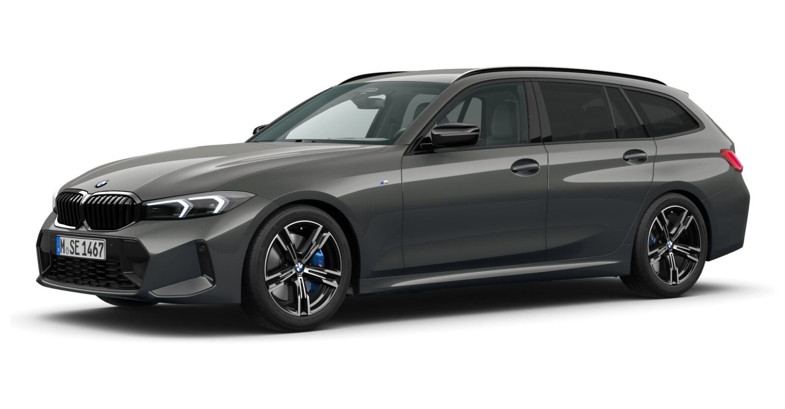 BMW 320d Touring in Grau von vorne BMW 320d Touring in Grau von vorne