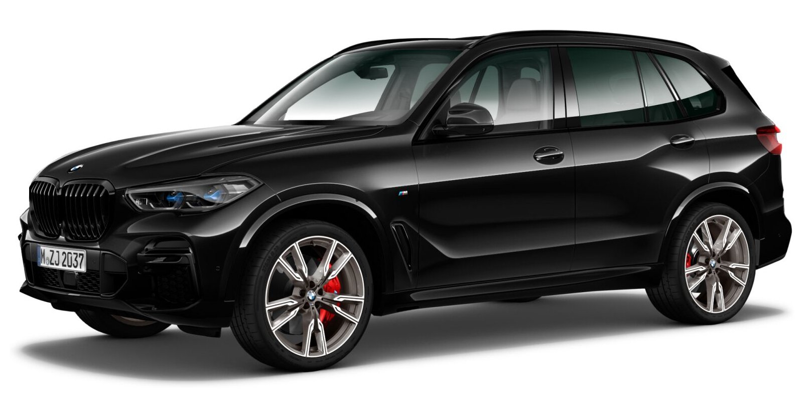 BMW X5 xDriveM50i in Schwarz von vorne BMW X5 xDriveM50i in Schwarz von vorne