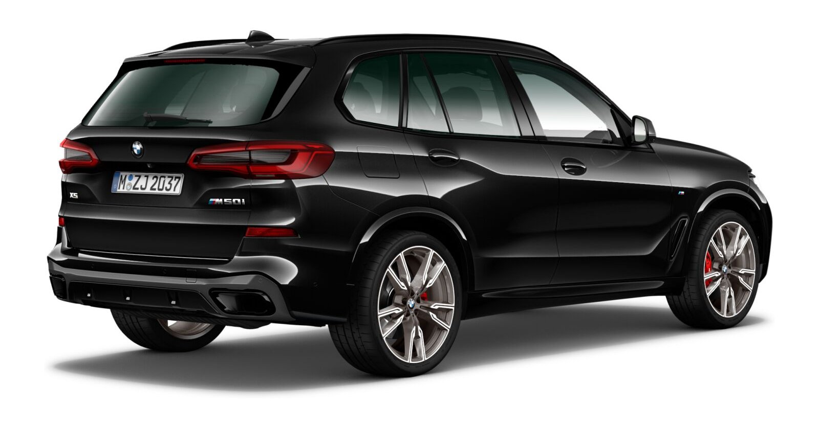 BMW BMW X in Schwarz von hinten