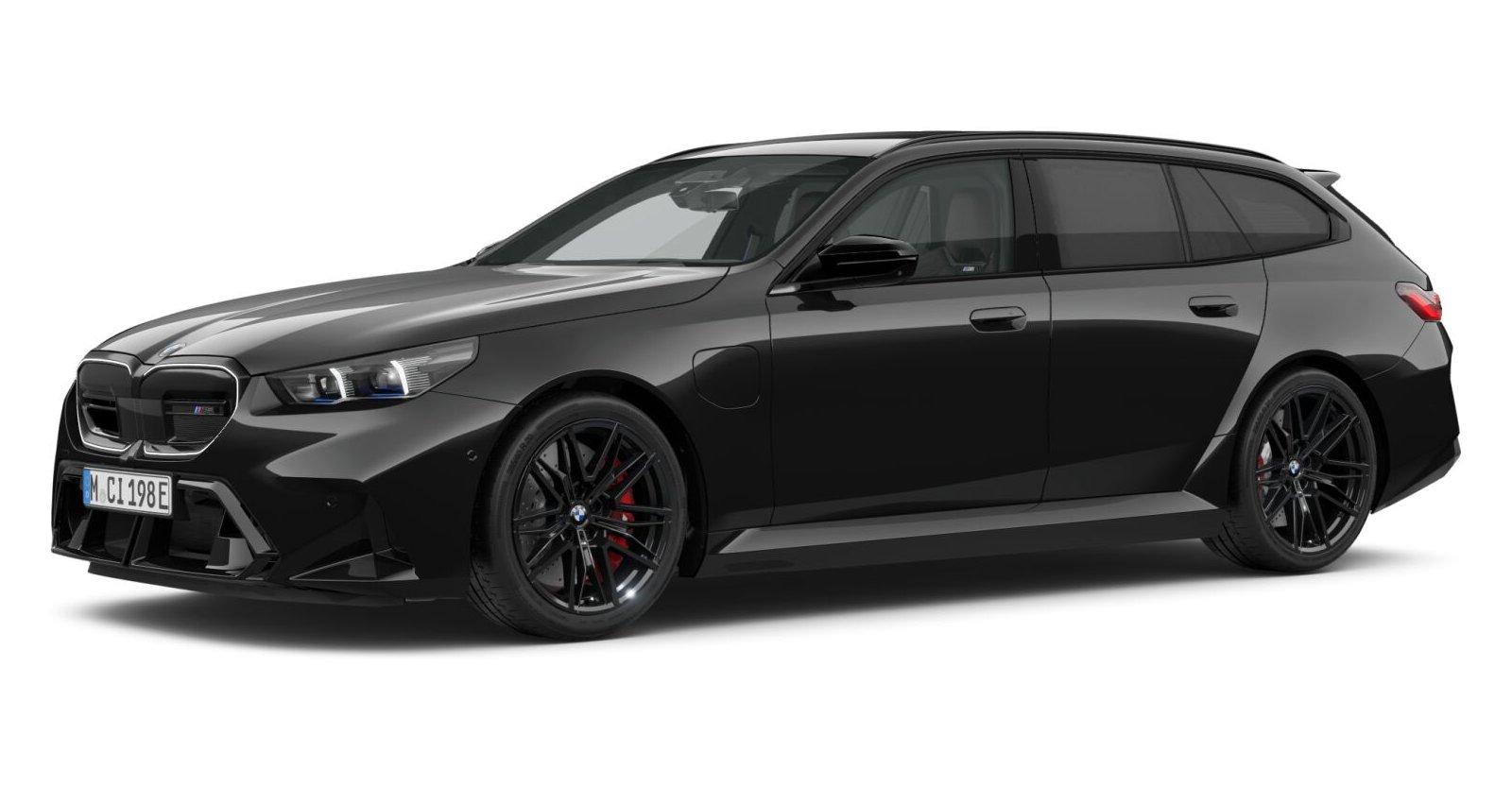BMW M5 Touring in Schwarz von vorne BMW M5 Touring in Schwarz von vorne