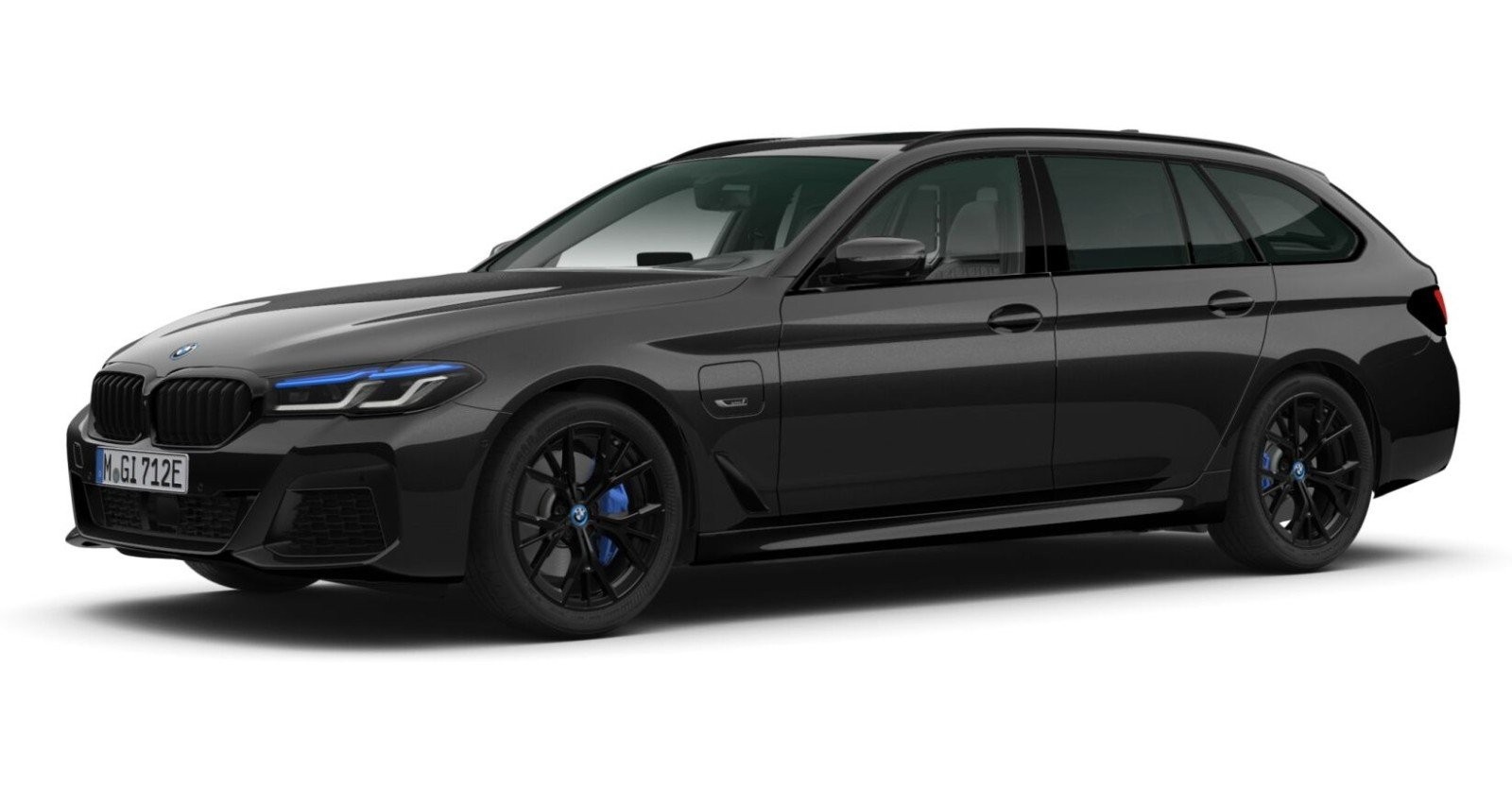 BMW BMW 5er in Schwarz von vorne