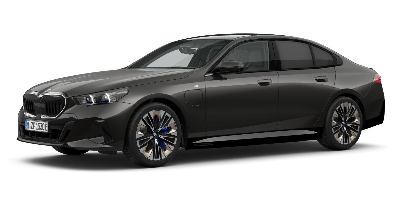 BMW 550e xDrive Limousine in Grau von vorne BMW 550e xDrive Limousine in Grau von vorne