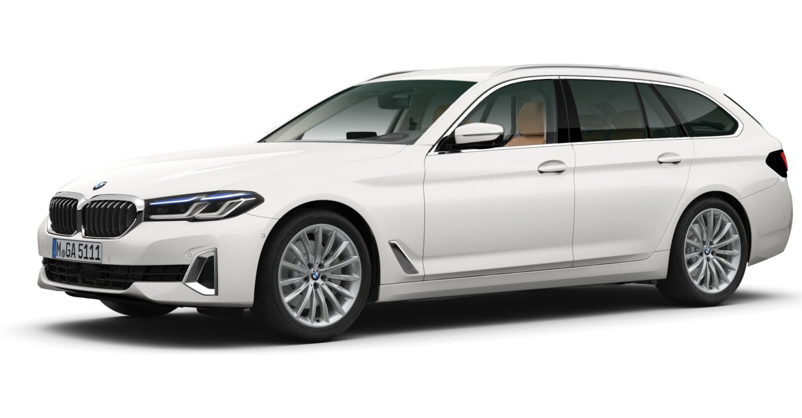 BMW BMW 5er in Weiß von vorne BMW BMW 5er in Weiß von vorne
