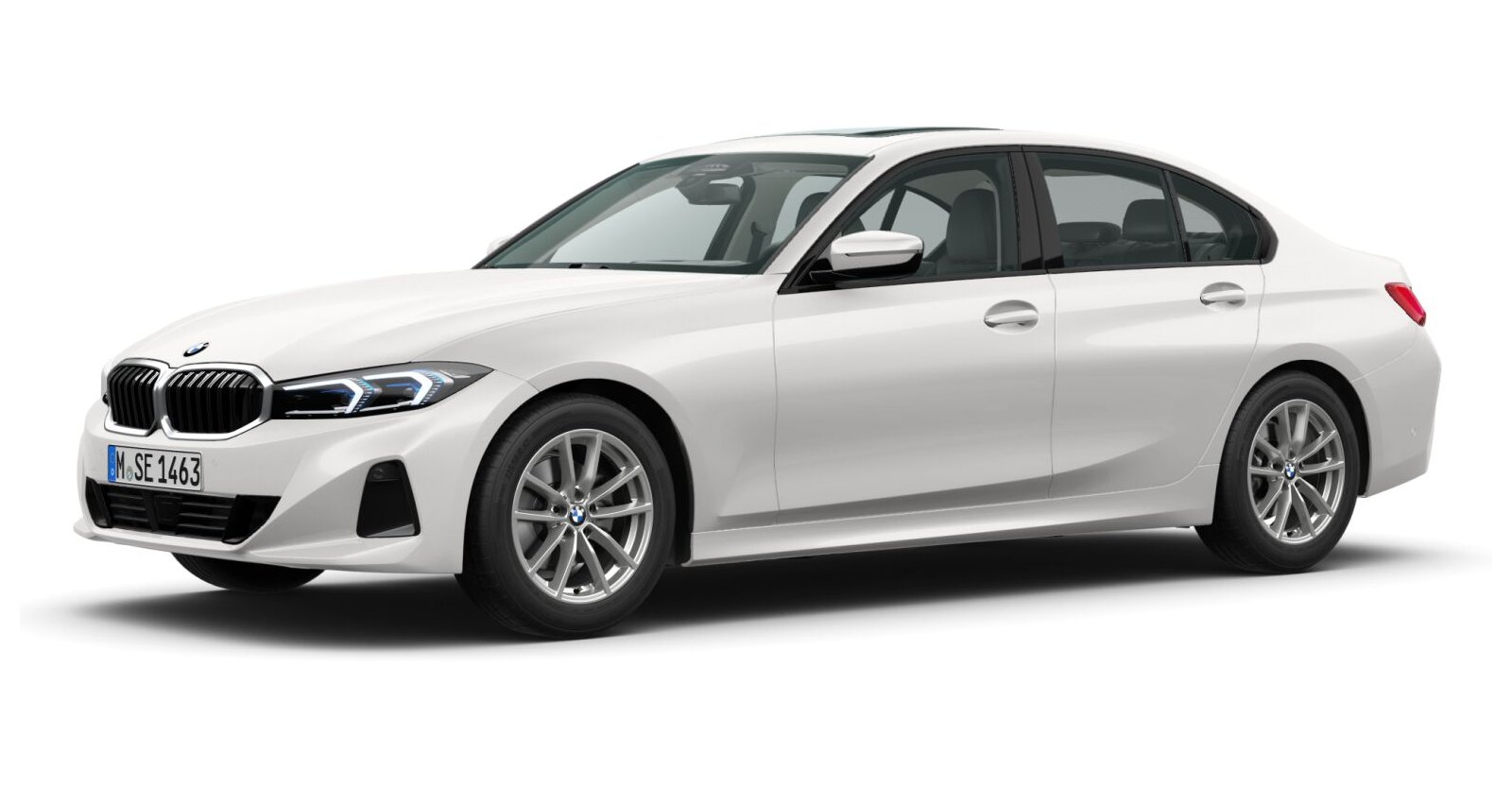 BMW BMW 3er in Weiß von vorne BMW BMW 3er in Weiß von vorne