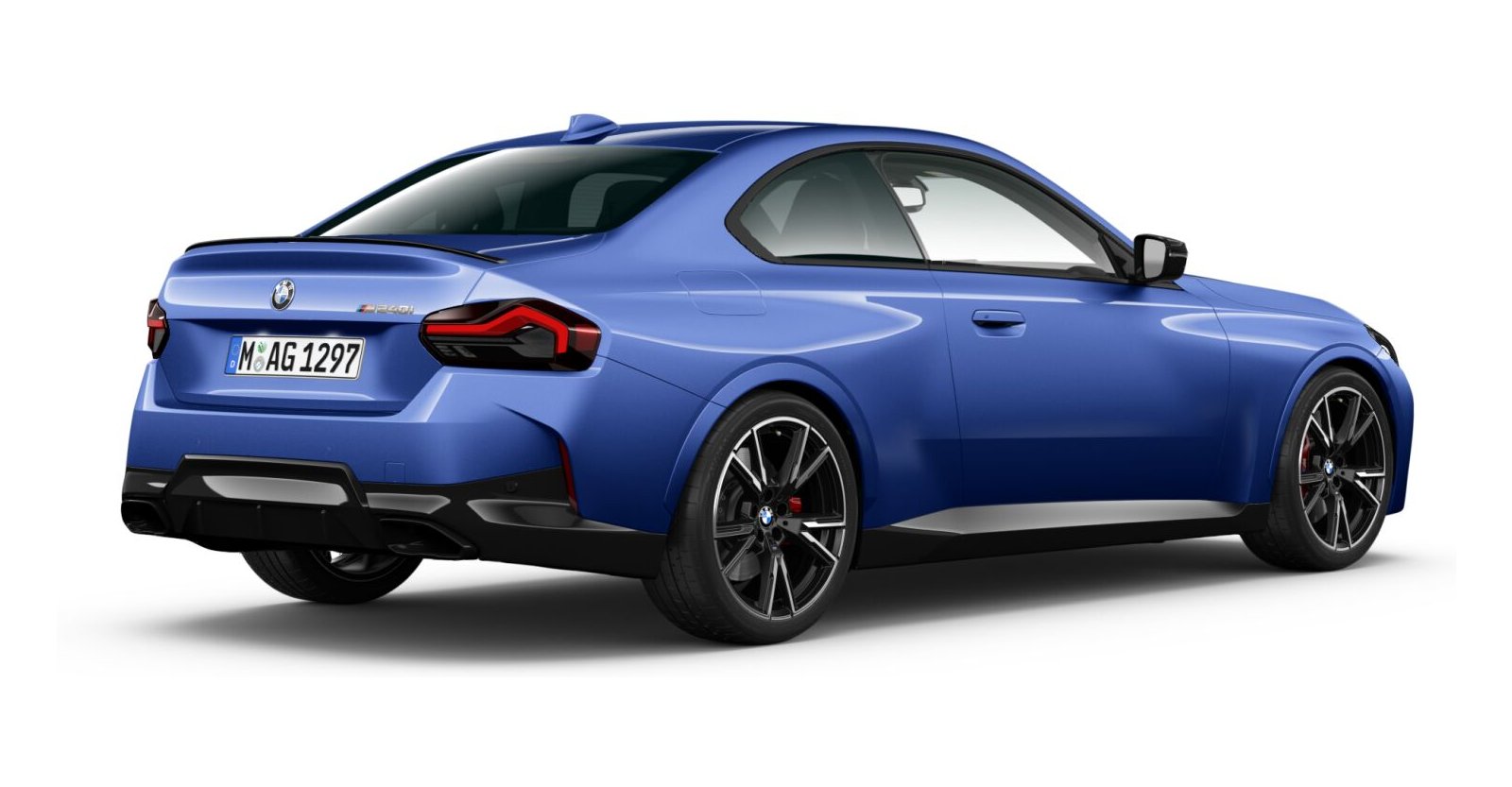 BMW BMW 2er in Blau von hinten BMW BMW 2er in Blau von hinten