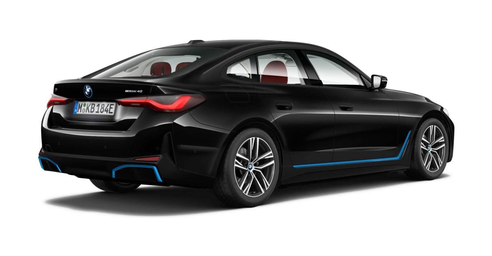 BMW BMW I in Schwarz von hinten BMW BMW I in Schwarz von hinten