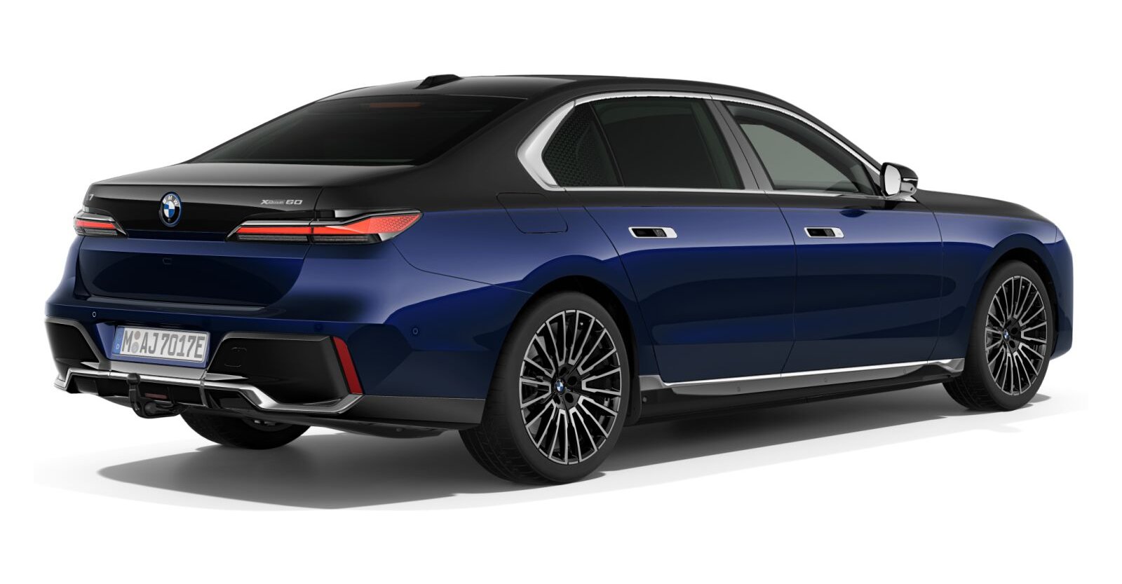 BMW BMW I in Blau von hinten
