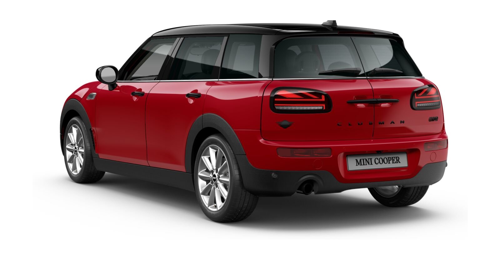 MINI MINI Clubman in Rot von hinten MINI MINI Clubman in Rot von hinten