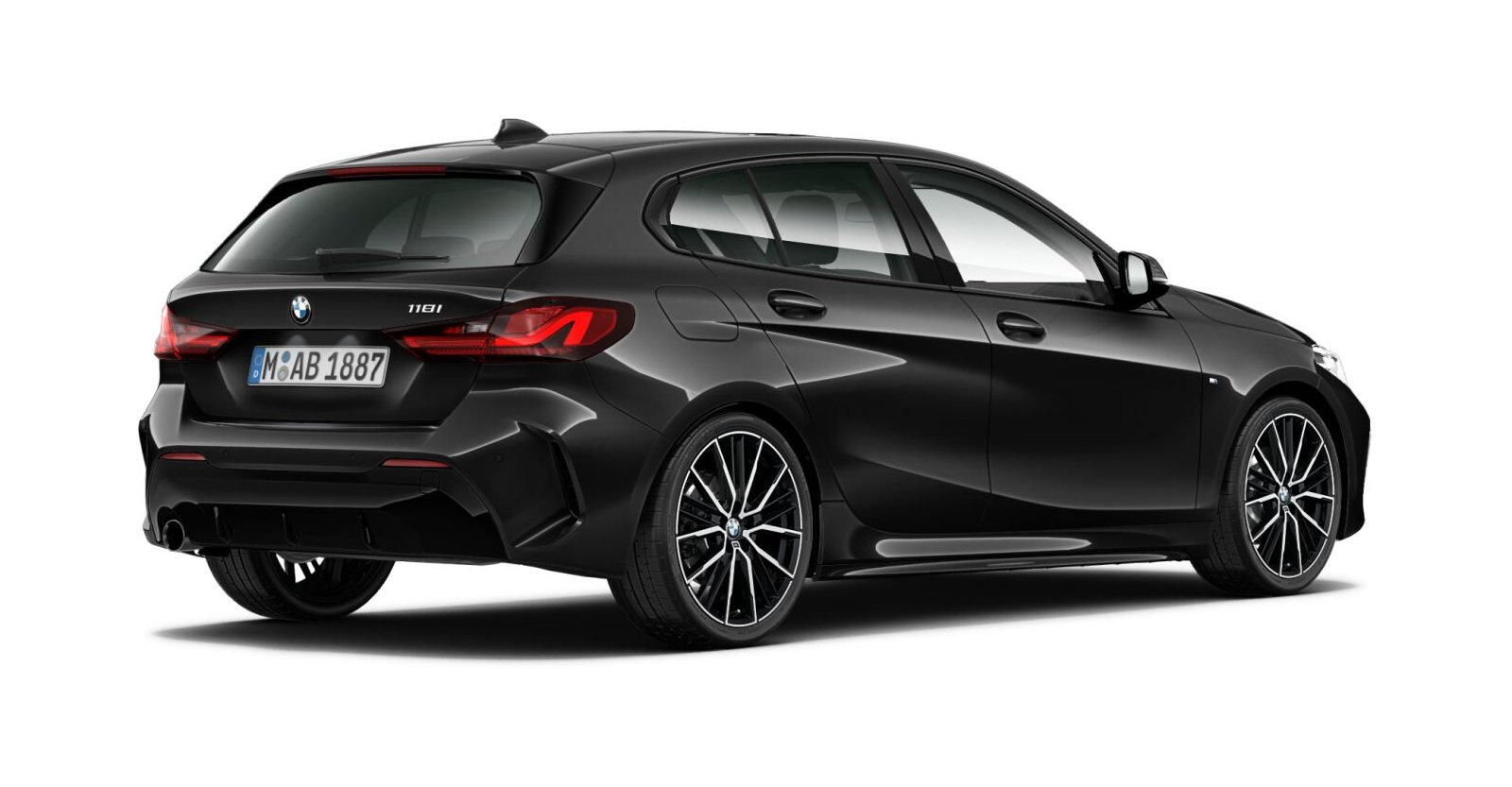 BMW BMW 1er in Schwarz von hinten BMW BMW 1er in Schwarz von hinten