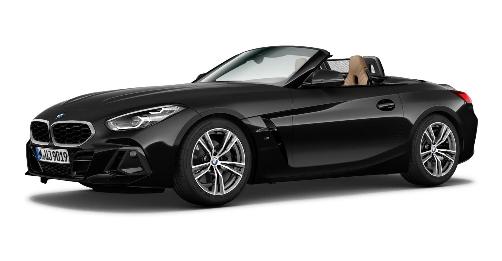 BMW Z4 sDrive20i in Schwarz von vorne