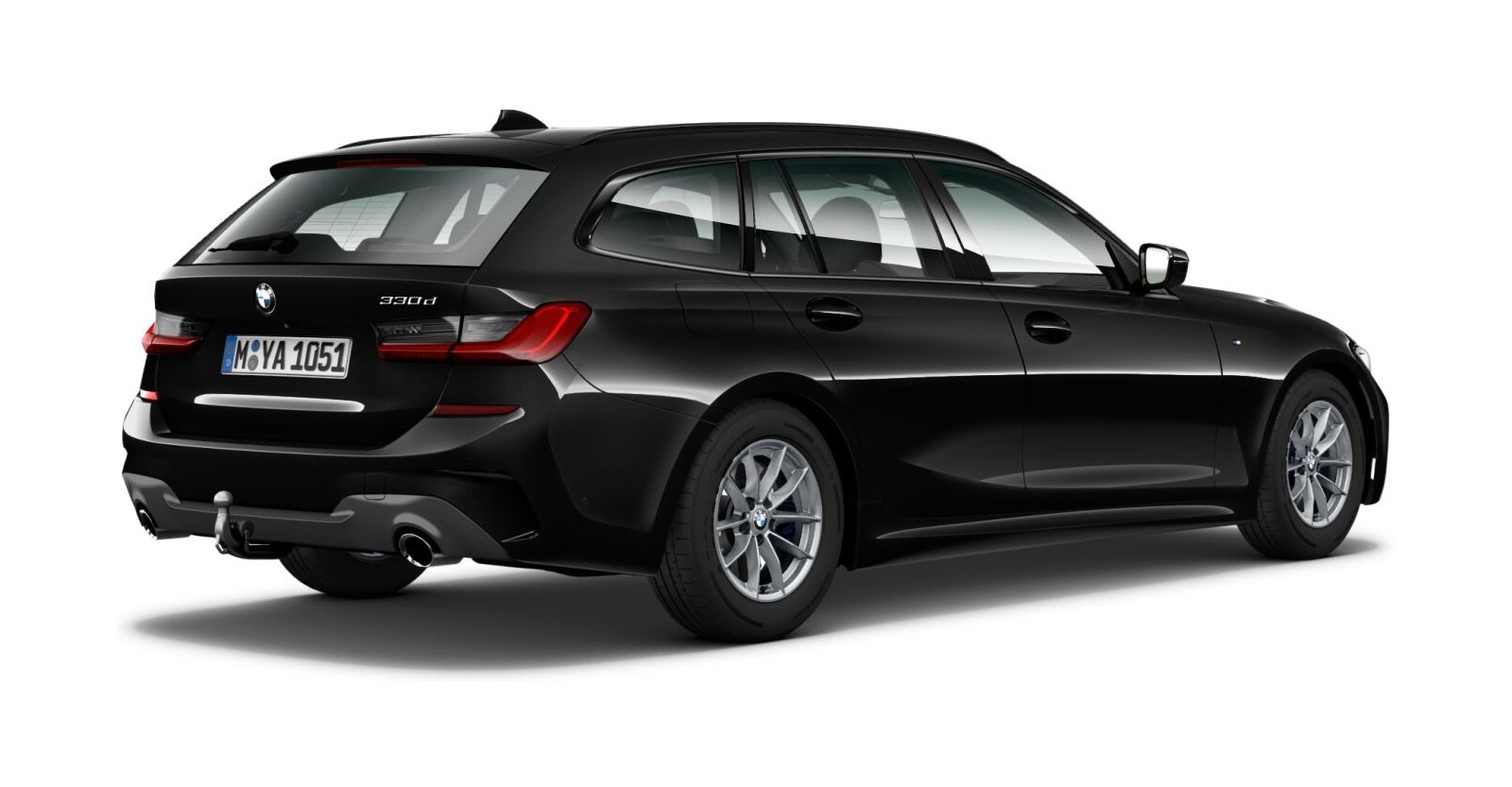 BMW BMW 3er in Schwarz von hinten BMW BMW 3er in Schwarz von hinten