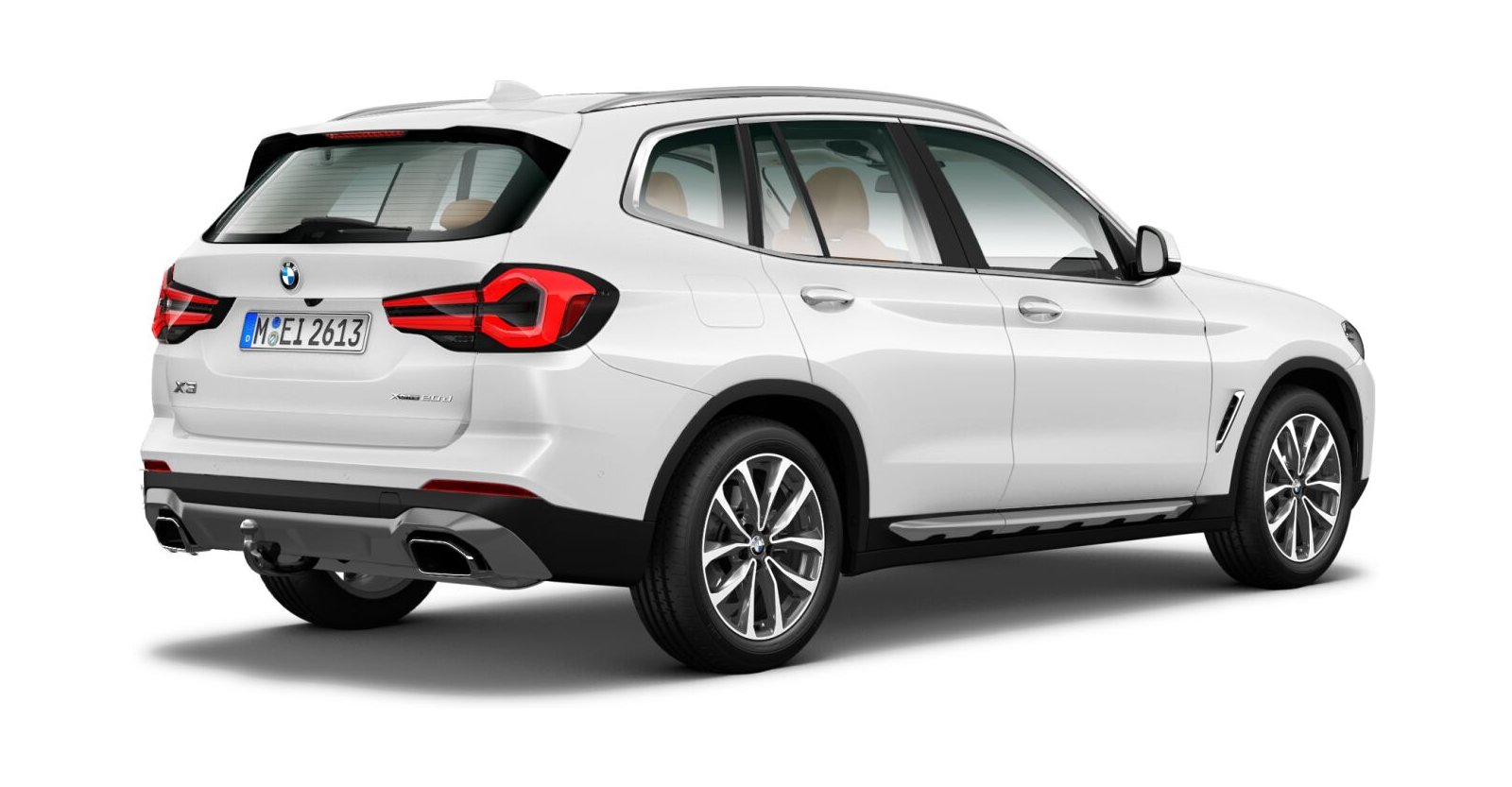 BMW BMW X in Weiß von hinten BMW BMW X in Weiß von hinten