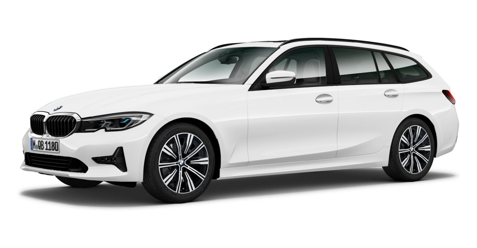 BMW BMW 3er in Weiß von vorne BMW BMW 3er in Weiß von vorne