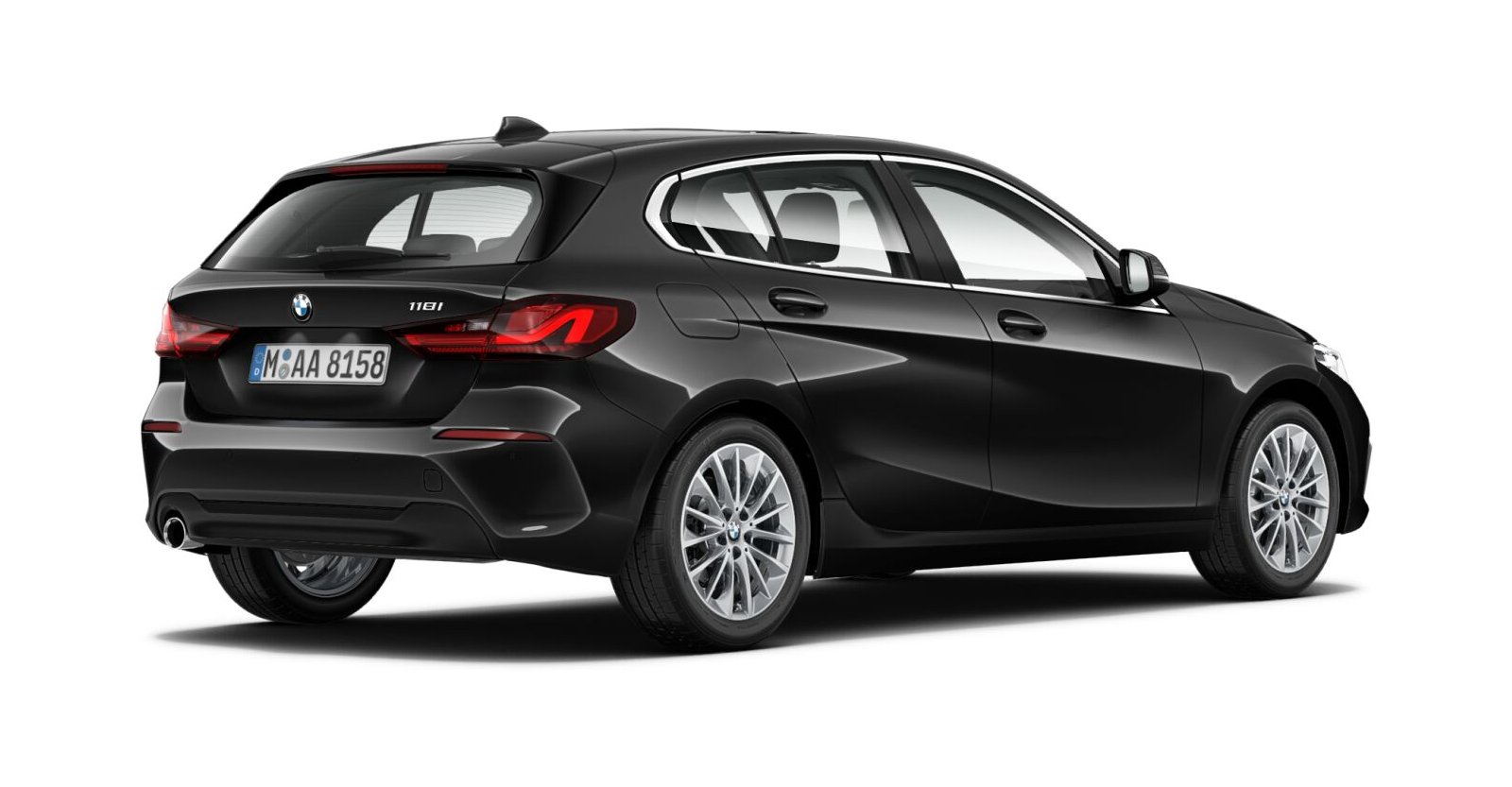 BMW BMW 1er in Schwarz von hinten BMW BMW 1er in Schwarz von hinten