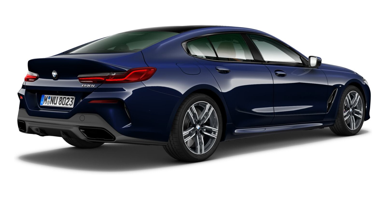 BMW BMW 8er in Blau von hinten BMW BMW 8er in Blau von hinten