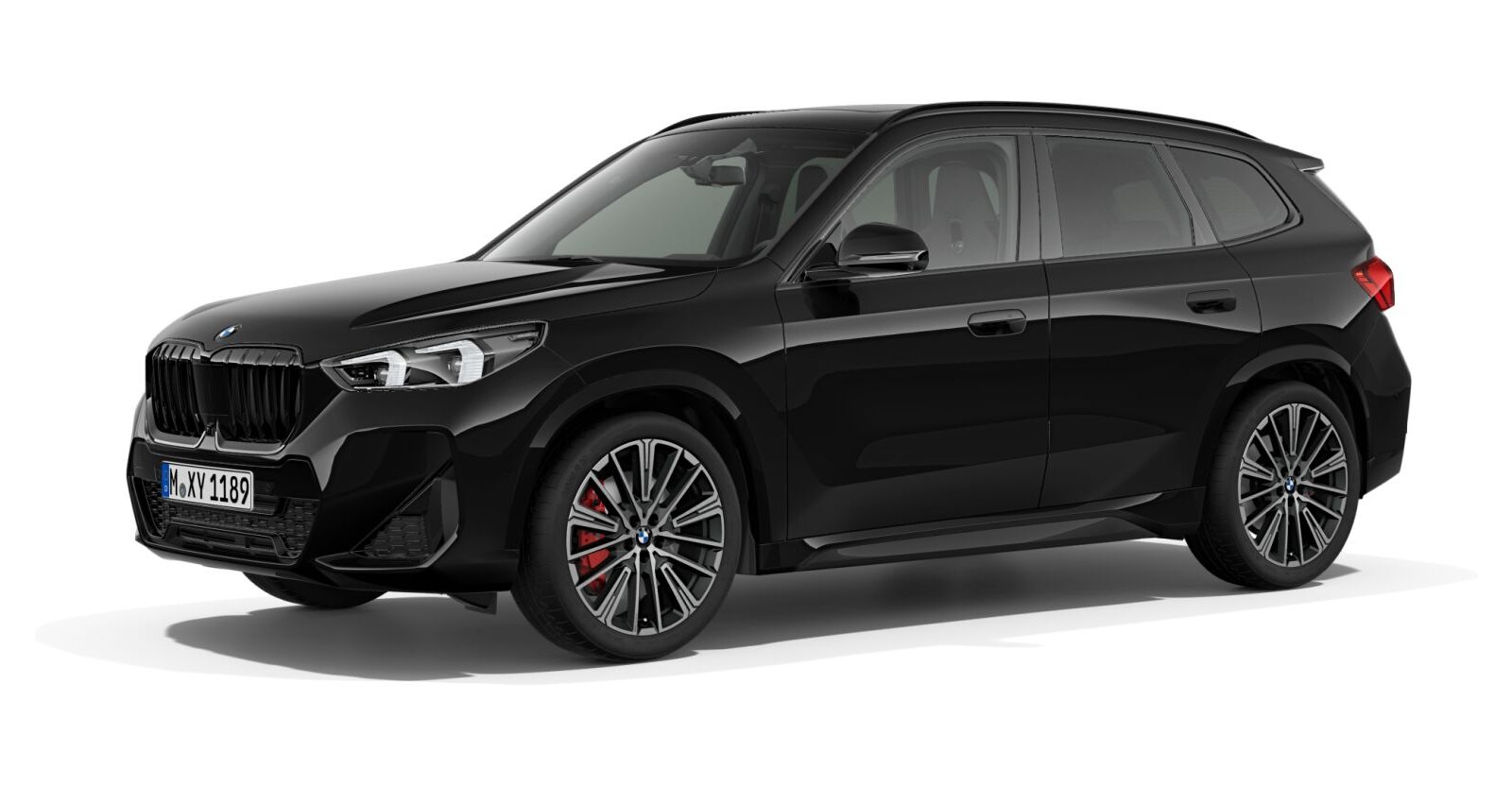BMW X1 xDrive20d in Schwarz von vorne BMW X1 xDrive20d in Schwarz von vorne