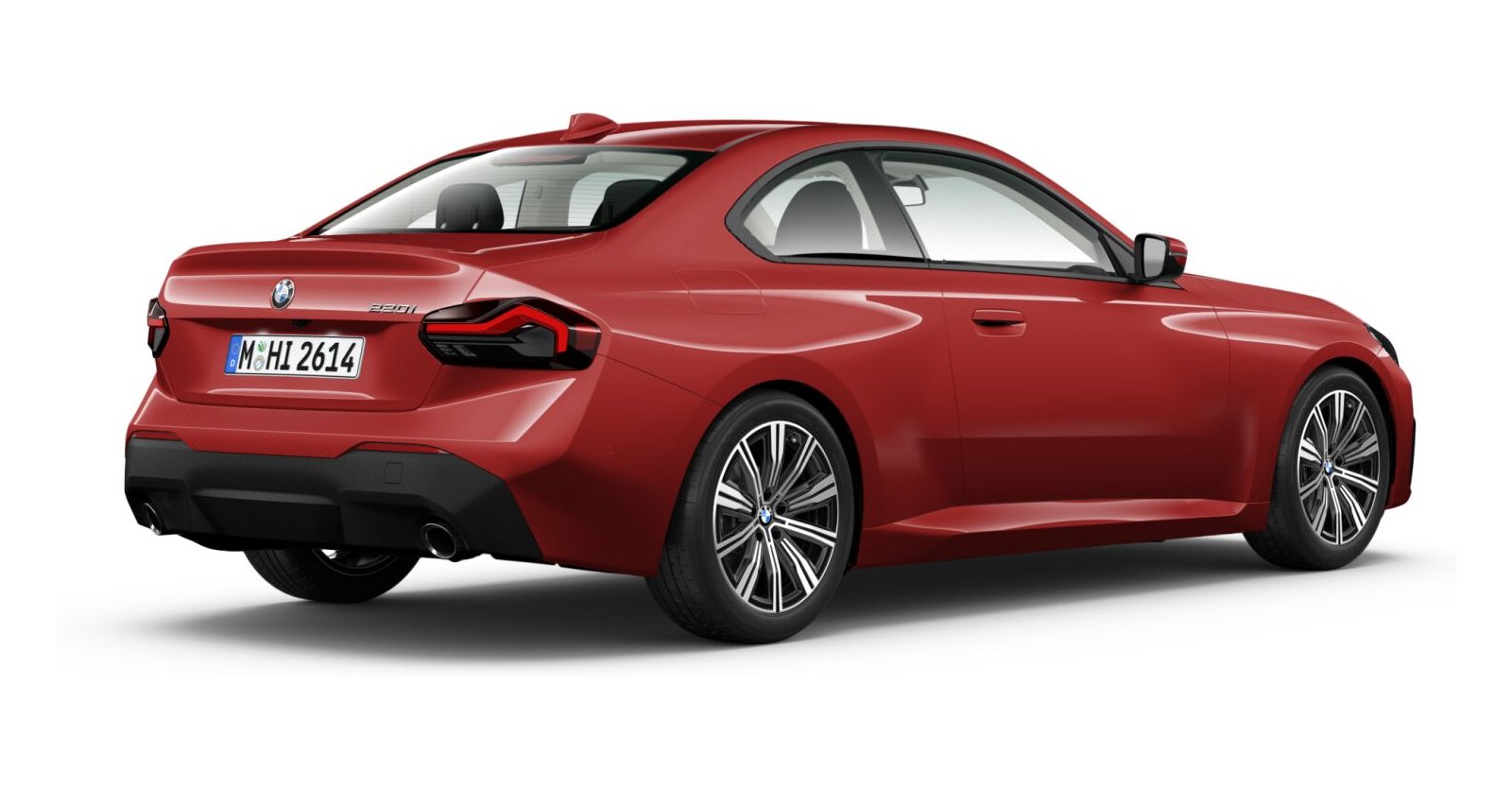 BMW BMW 2er in Rot von hinten BMW BMW 2er in Rot von hinten