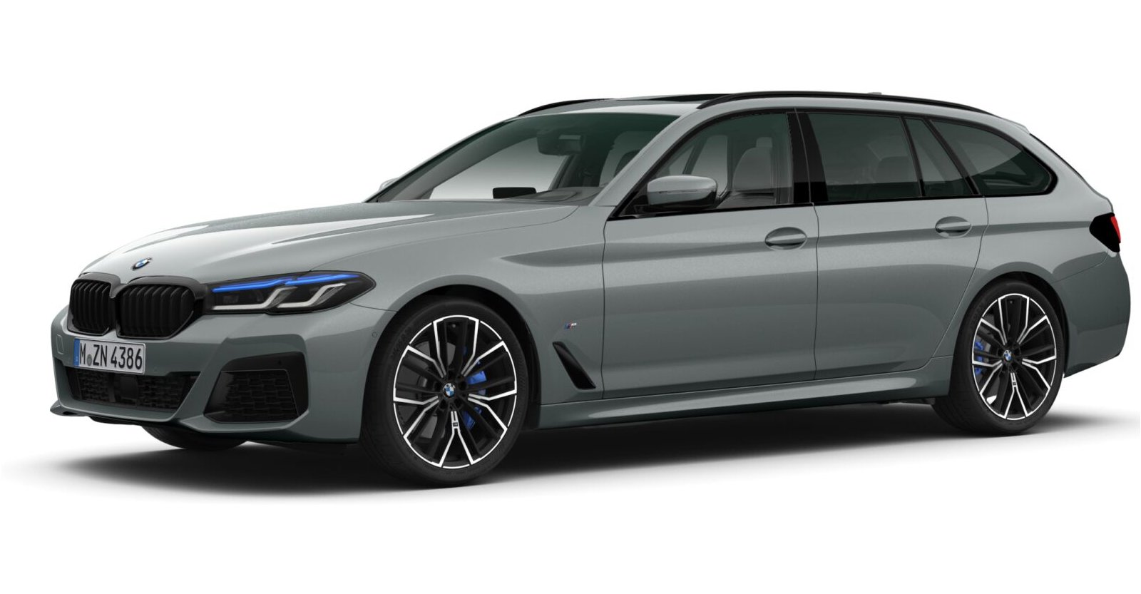 BMW 530d xDrive Touring in Grau von vorne