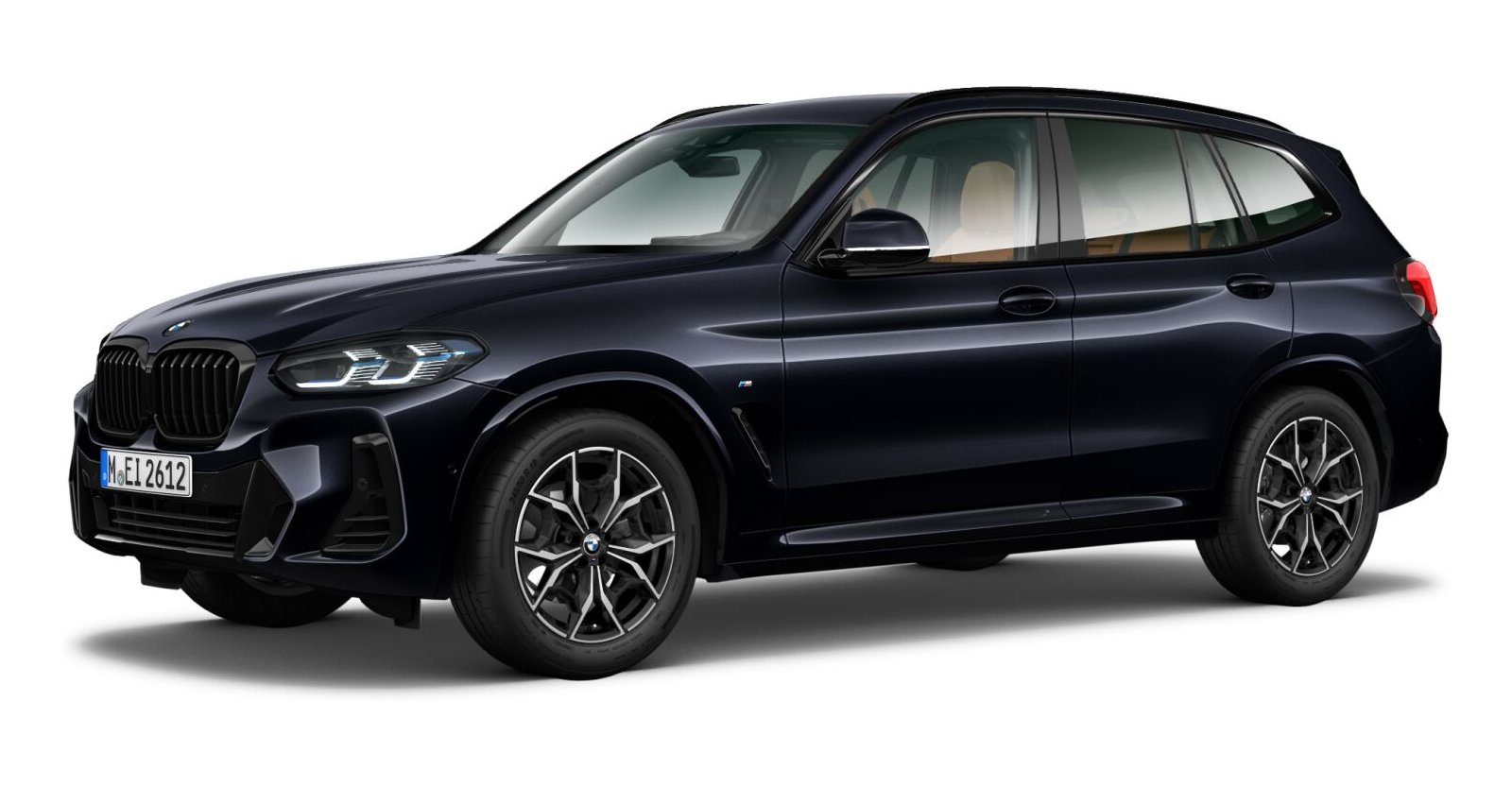 BMW X3 xDrive 30i in Schwarz von vorne