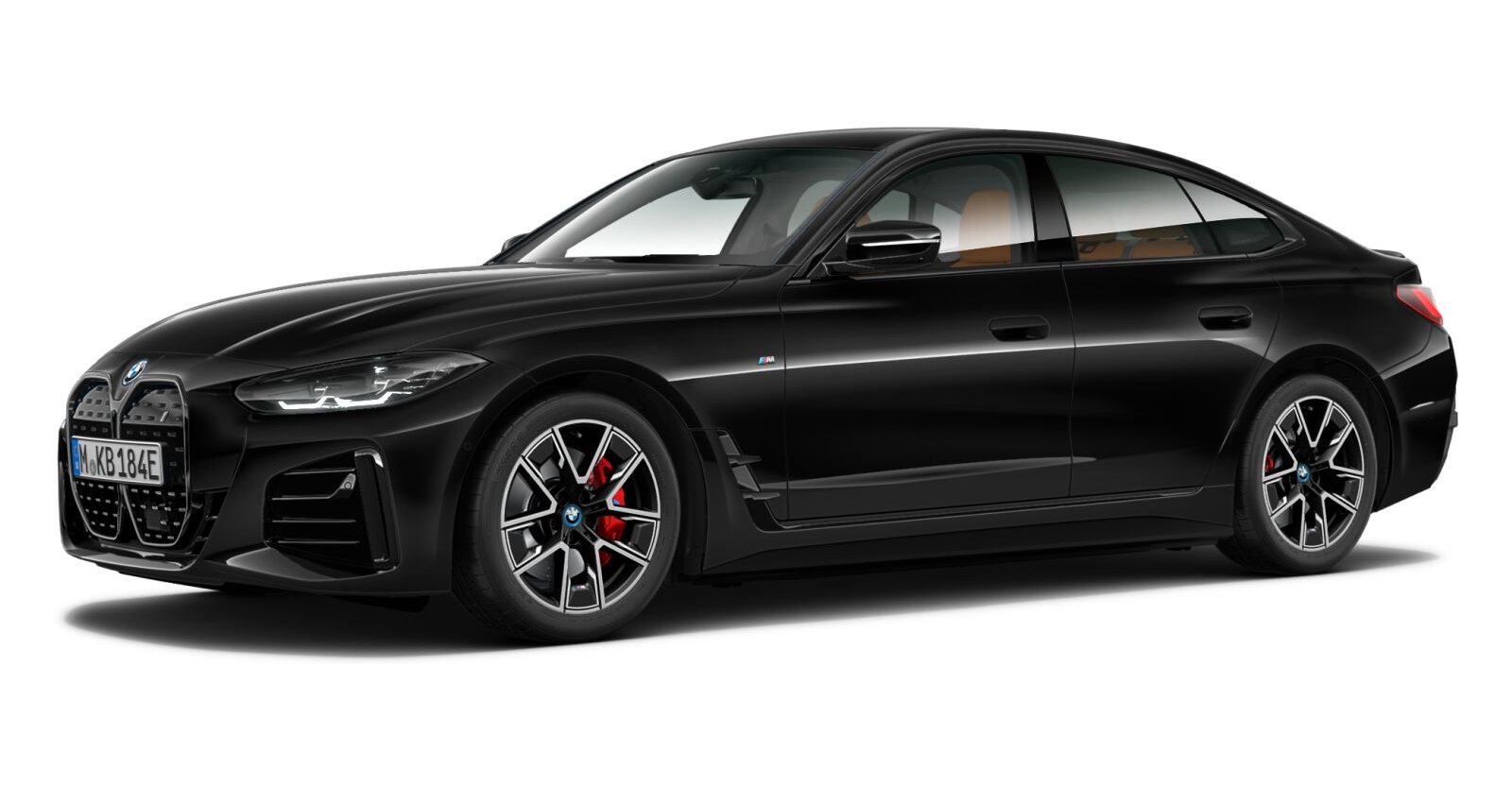 BMW i4 eDrive35 Gran Coupé in Schwarz von vorne BMW i4 eDrive35 Gran Coupé in Schwarz von vorne