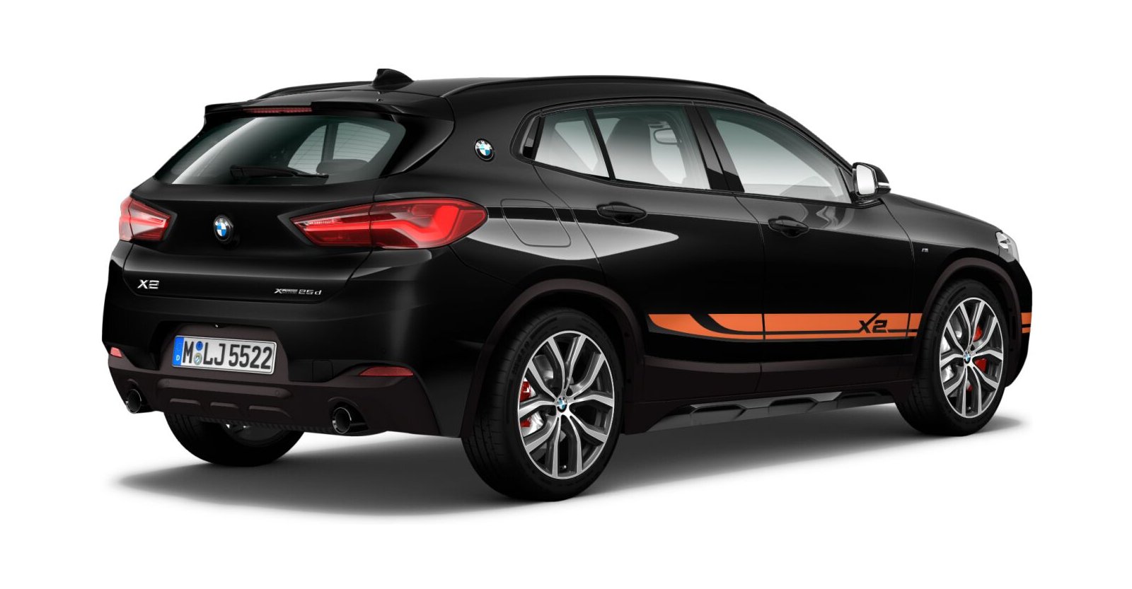 BMW BMW X in Schwarz von hinten BMW BMW X in Schwarz von hinten