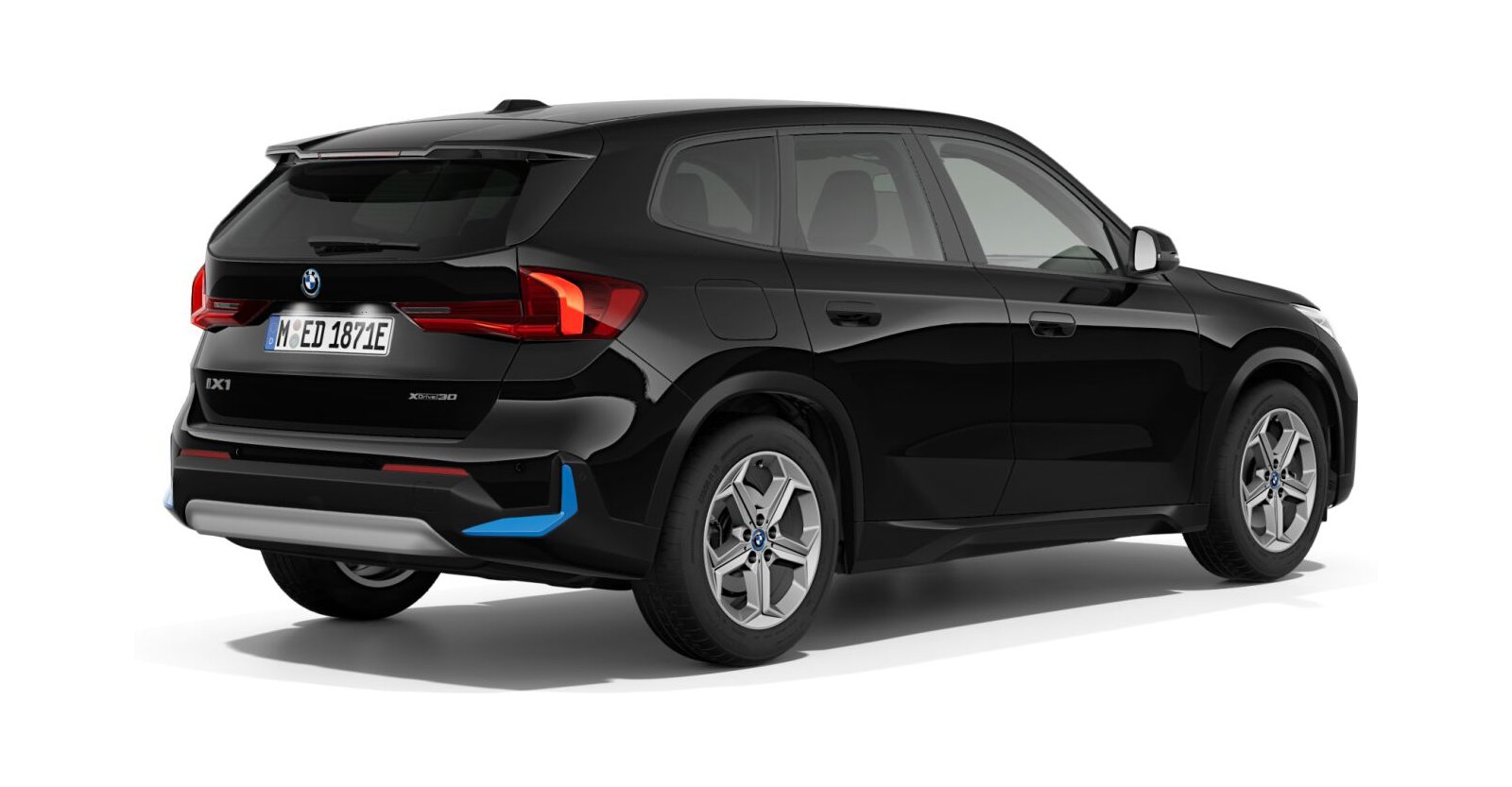 BMW BMW I in Schwarz von hinten BMW BMW I in Schwarz von hinten