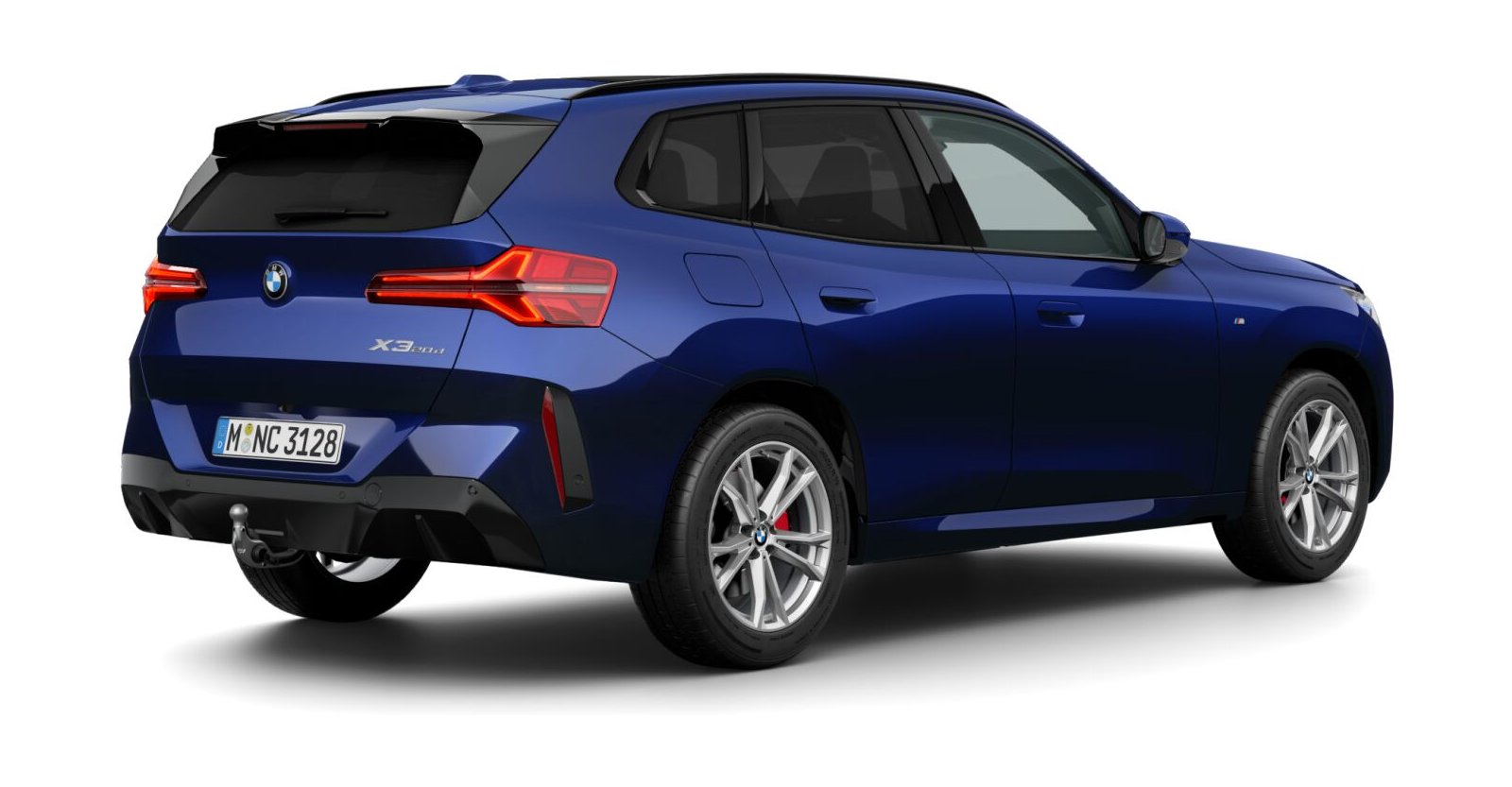 BMW BMW X in Blau von hinten BMW BMW X in Blau von hinten