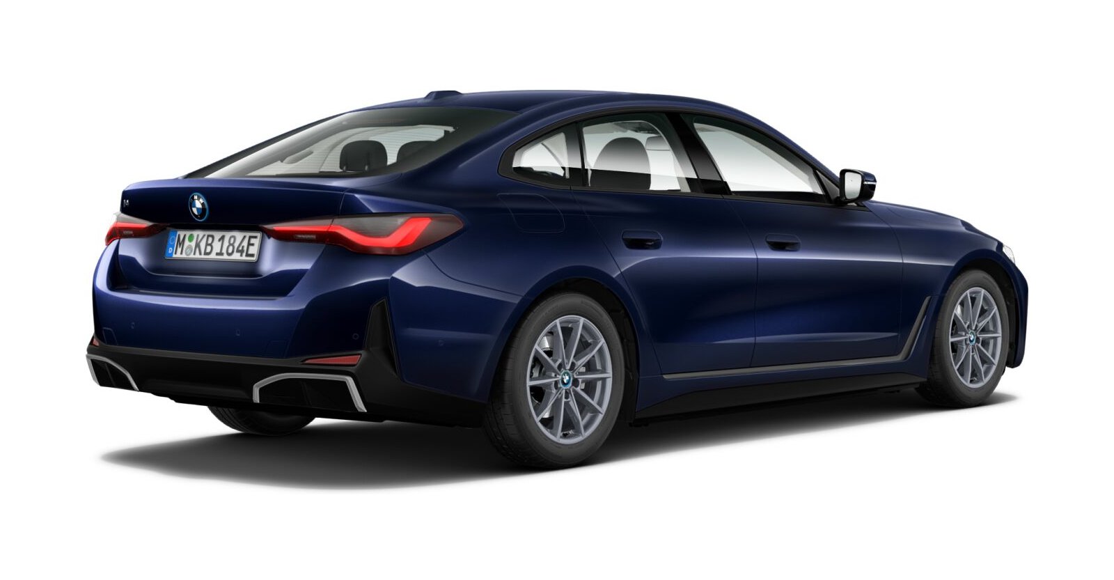 BMW BMW I in Blau von hinten BMW BMW I in Blau von hinten
