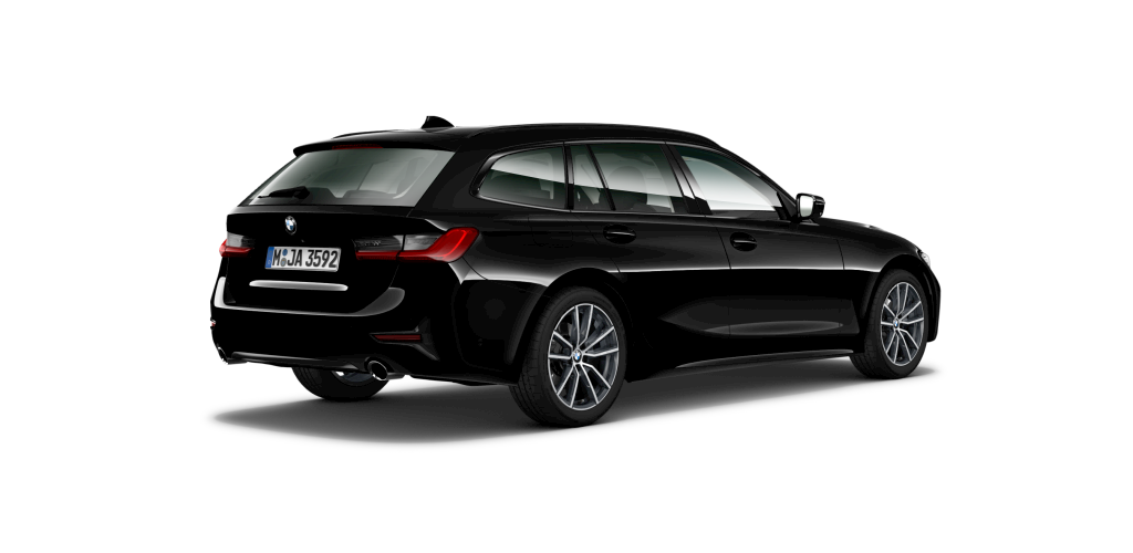 BMW BMW 3er in Schwarz von hinten BMW BMW 3er in Schwarz von hinten