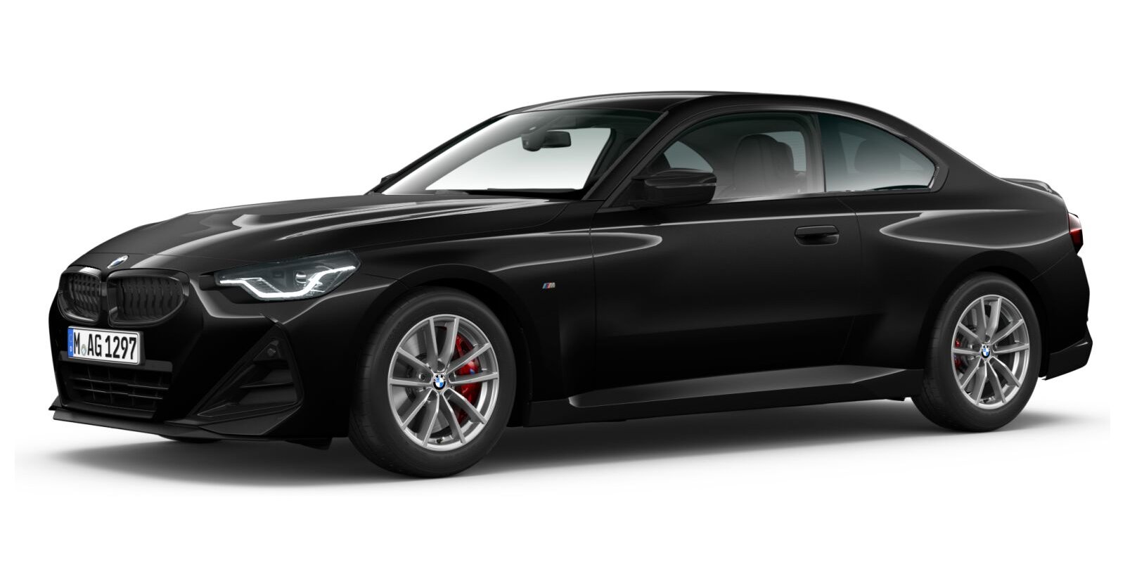 BMW BMW 2er in Schwarz von vorne BMW BMW 2er in Schwarz von vorne