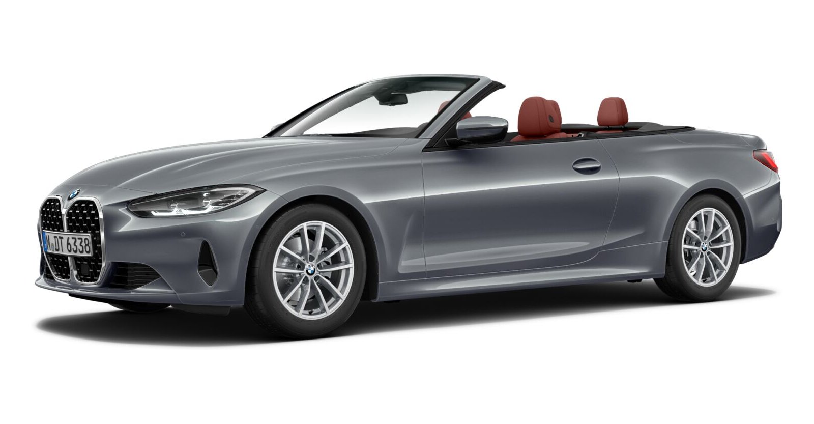 BMW 420i Cabrio in Grau von vorne BMW 420i Cabrio in Grau von vorne