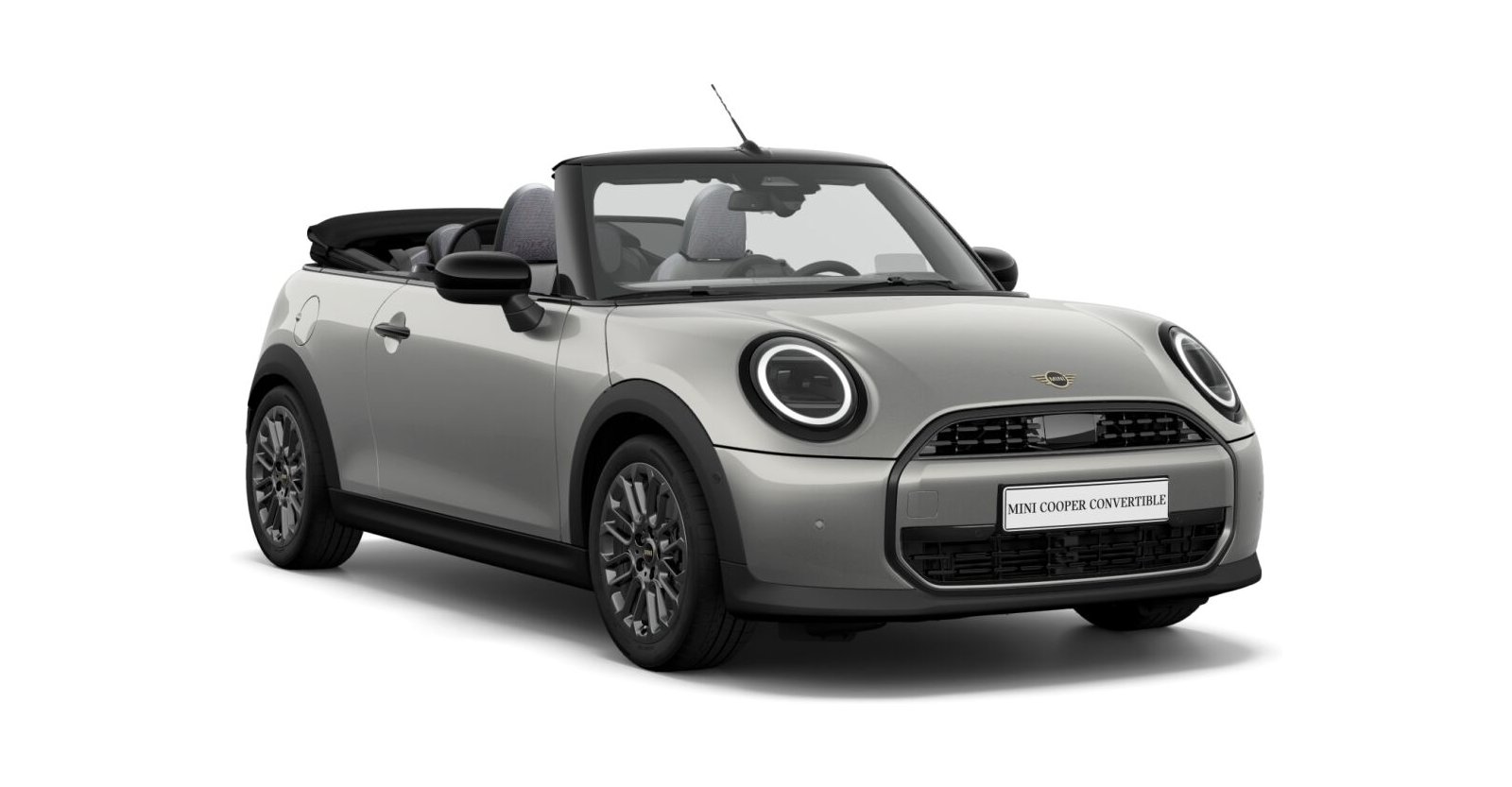 MINI MINI Cabrio in Silber von vorne MINI MINI Cabrio in Silber von vorne
