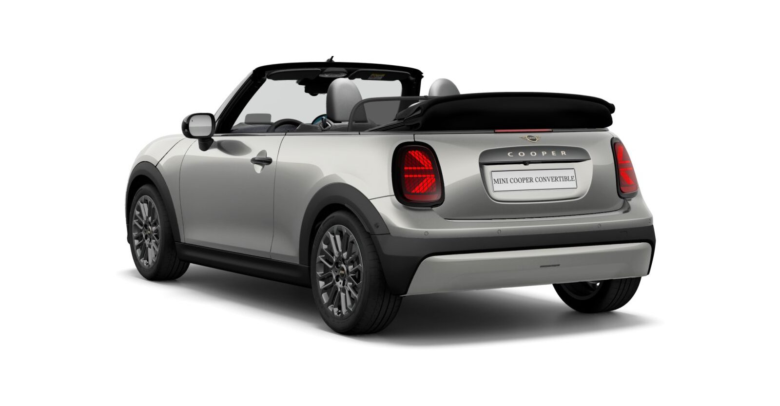MINI MINI Cabrio in Silber von hinten MINI MINI Cabrio in Silber von hinten