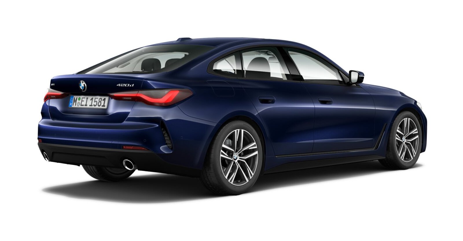 BMW BMW 4er in Blau von hinten