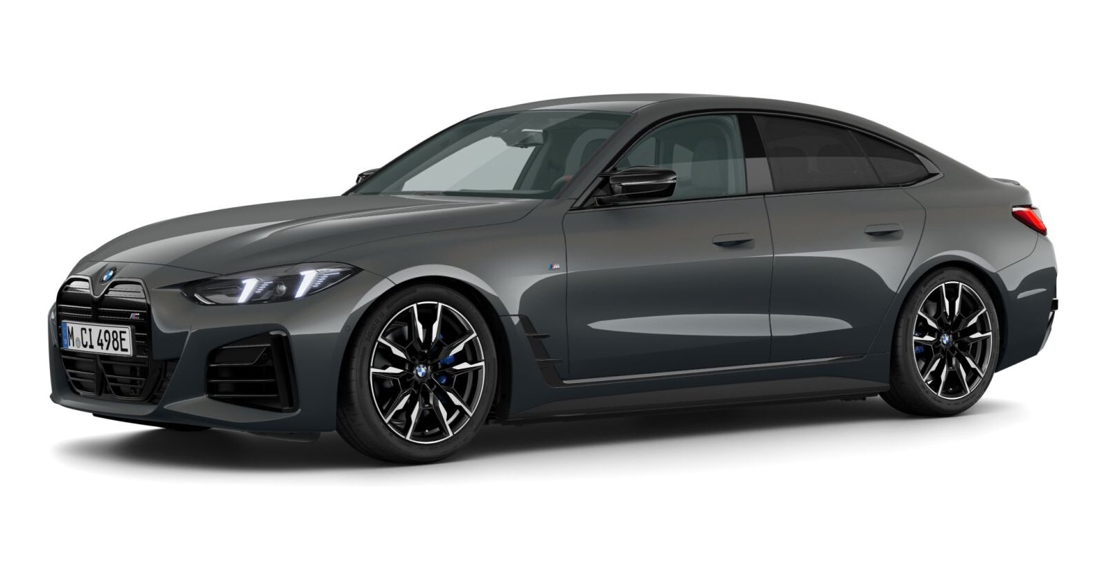 BMW i4 M60 xDrive Gran Coupe in Grau von vorne BMW i4 M60 xDrive Gran Coupe in Grau von vorne