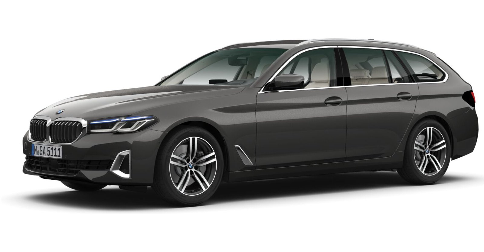 BMW BMW 5er in Grau von vorne