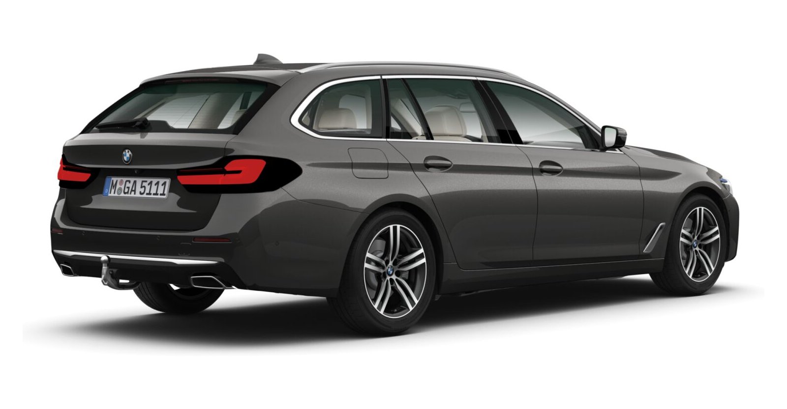 BMW BMW 5er in Grau von hinten