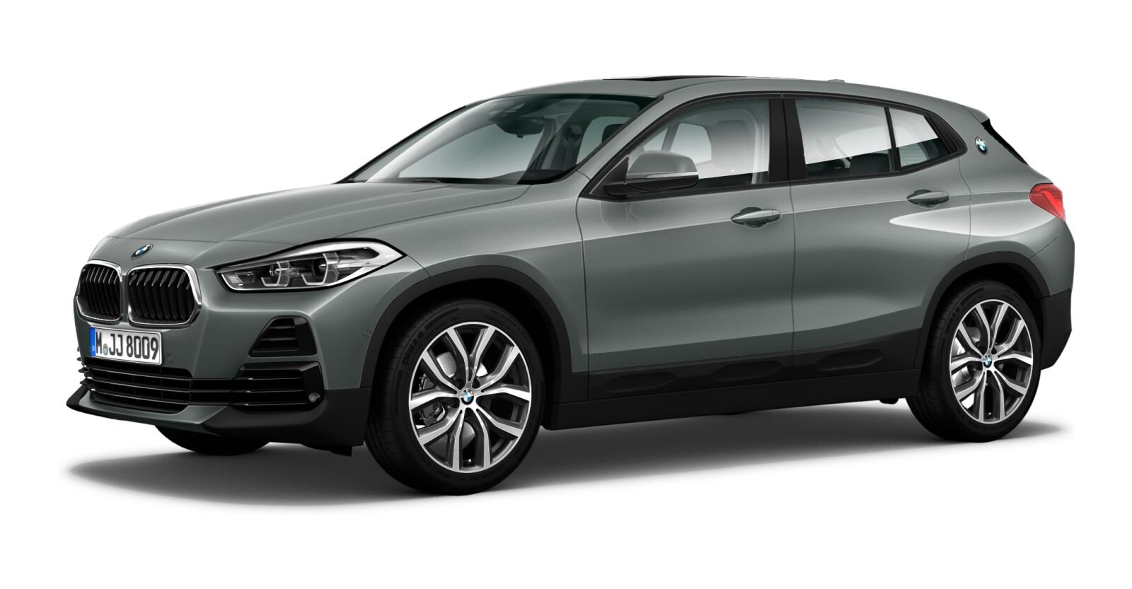 BMW X2 sDrive18d in Grau von vorne