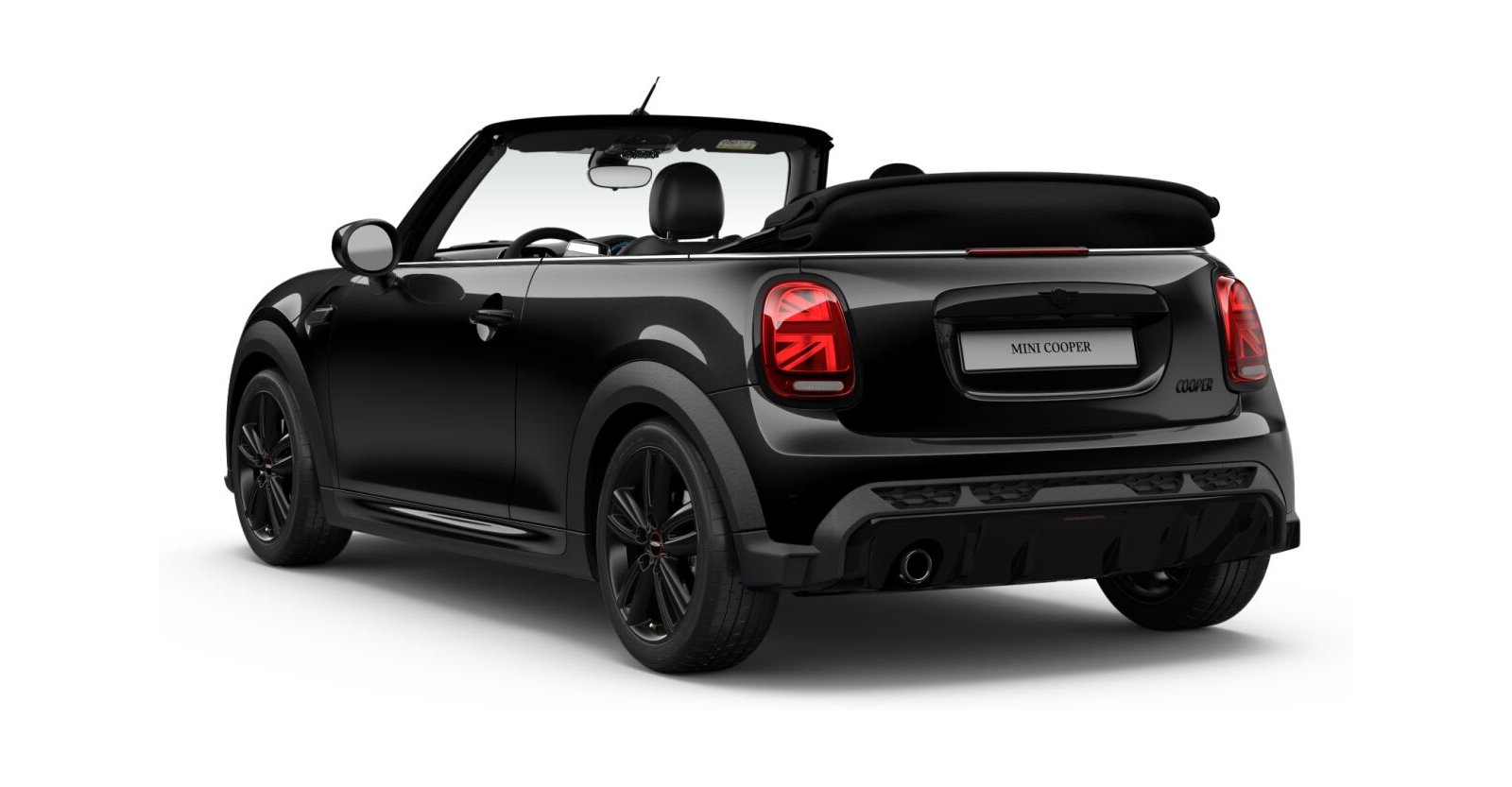 MINI MINI Cabrio in Schwarz von hinten