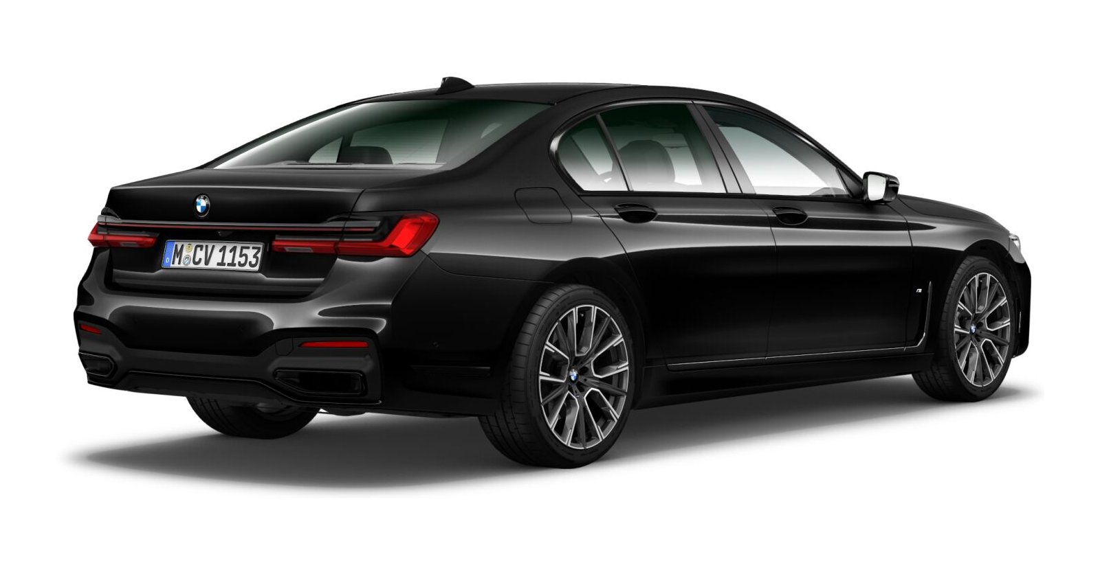 BMW BMW 7er in Schwarz von hinten BMW BMW 7er in Schwarz von hinten