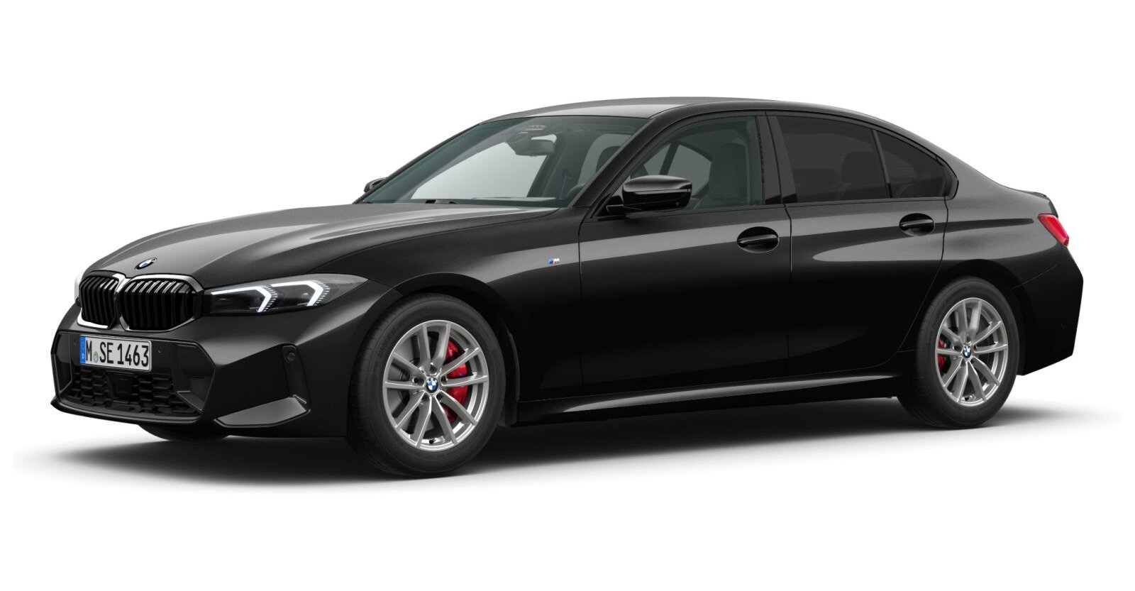 BMW BMW 3er in Schwarz von vorne BMW BMW 3er in Schwarz von vorne